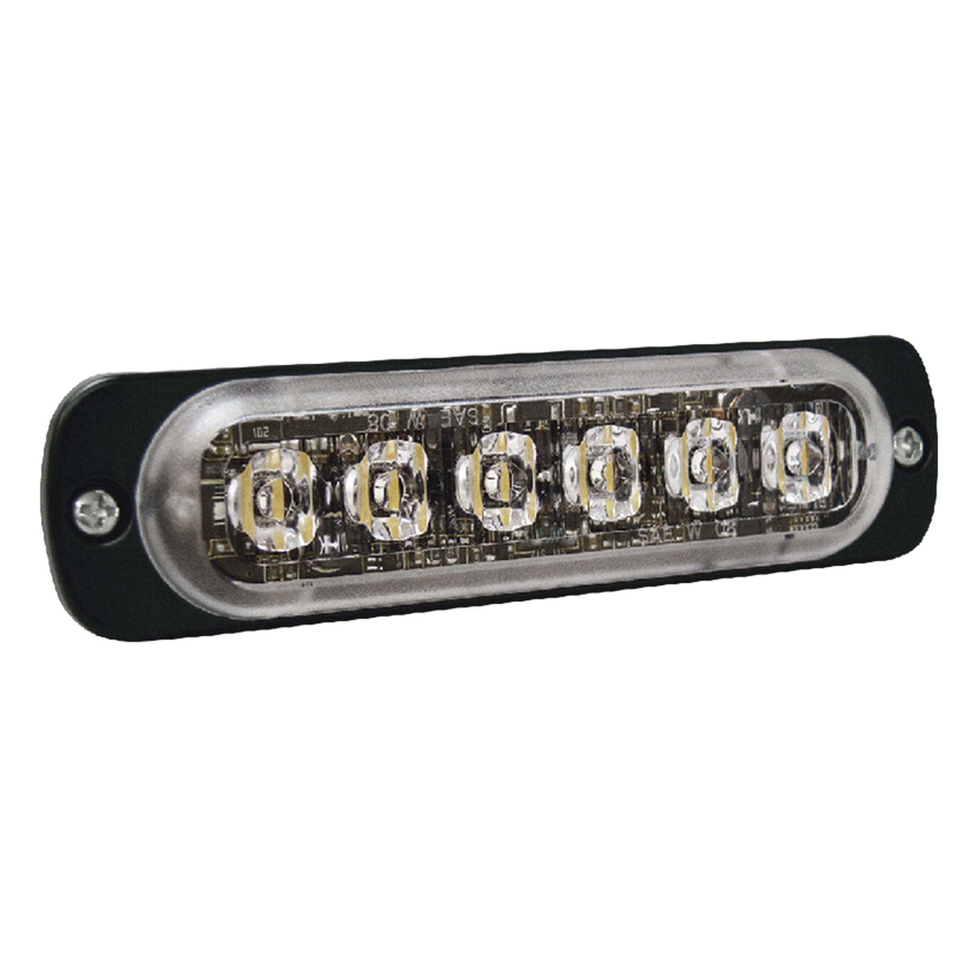 Luz Auxiliar LED / 6 LED Alta Potencia / Perfil Bajo 9 mm / SAE Clase 1 / ECE R65 / IPX7 / Sincronización 15 Unidades — SIGNALPRO · SKU SP6A