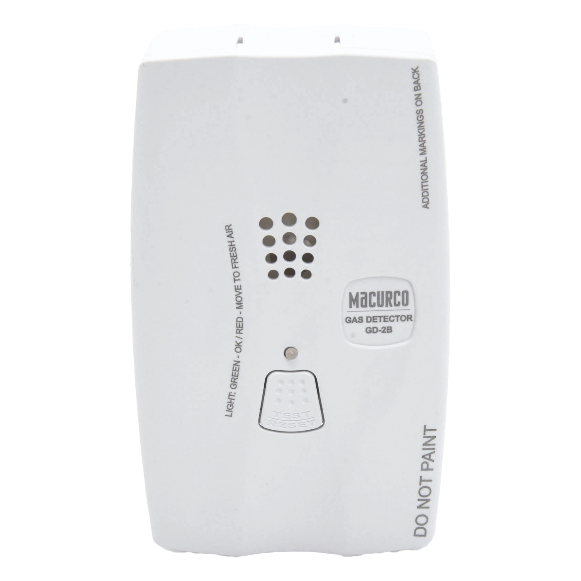 Detector de Gas Combustible Natural y LP / Certificado UL 1484 / Alarma 85 dBA / Relevadores SPST / 9-32 VDC o 12-24 VAC / Sin Calibración / 83 m² (893.8 ft²) — MACURCO - AERIONICS · SKU GD-2B