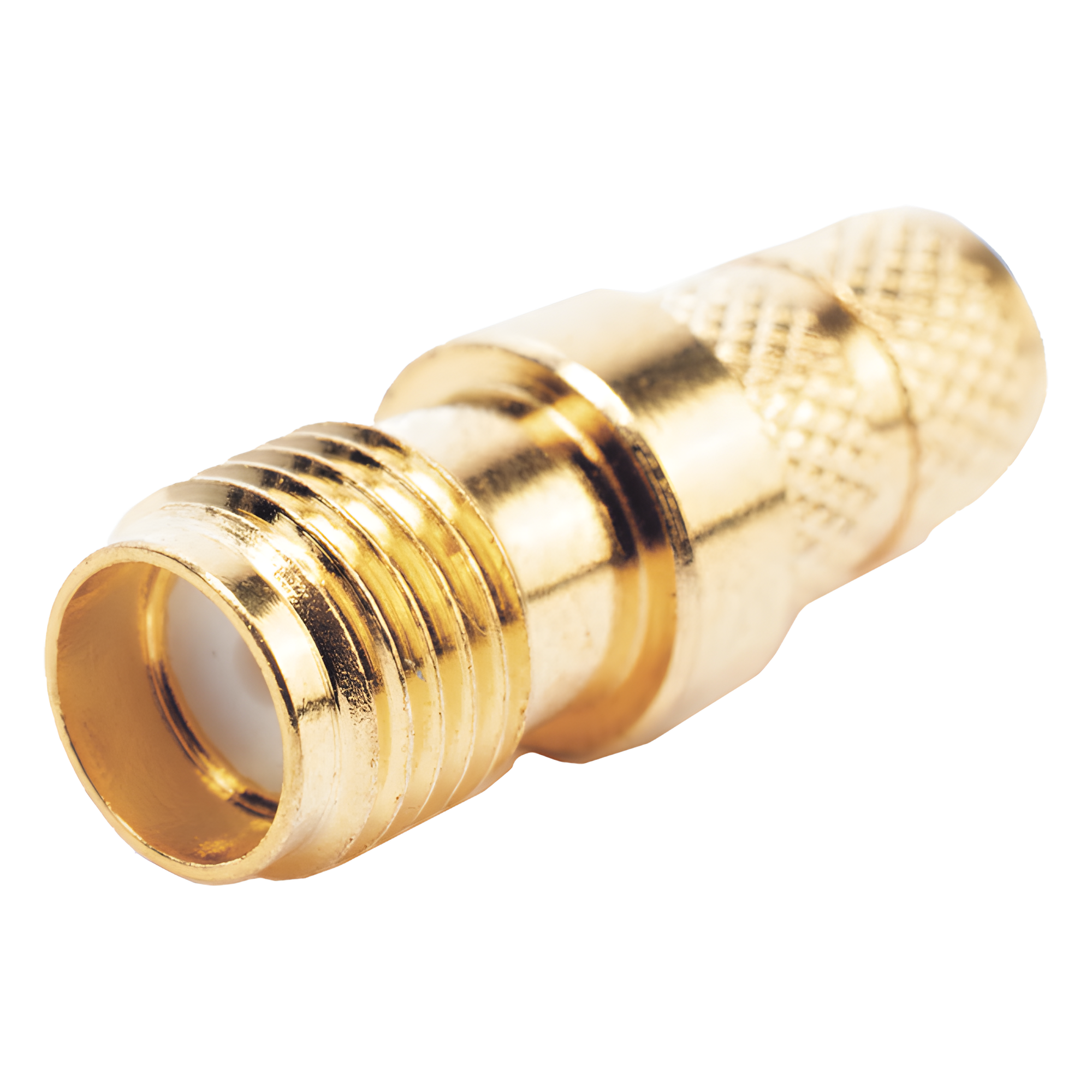 Conector RF / SMA Hembra Inverso / Anillo Plegable / Compatibilidad RG-8/X, LMR-240 / Oro/Oro/Teflón — EPCOM TITANIUM · SKU TT-SM-0023