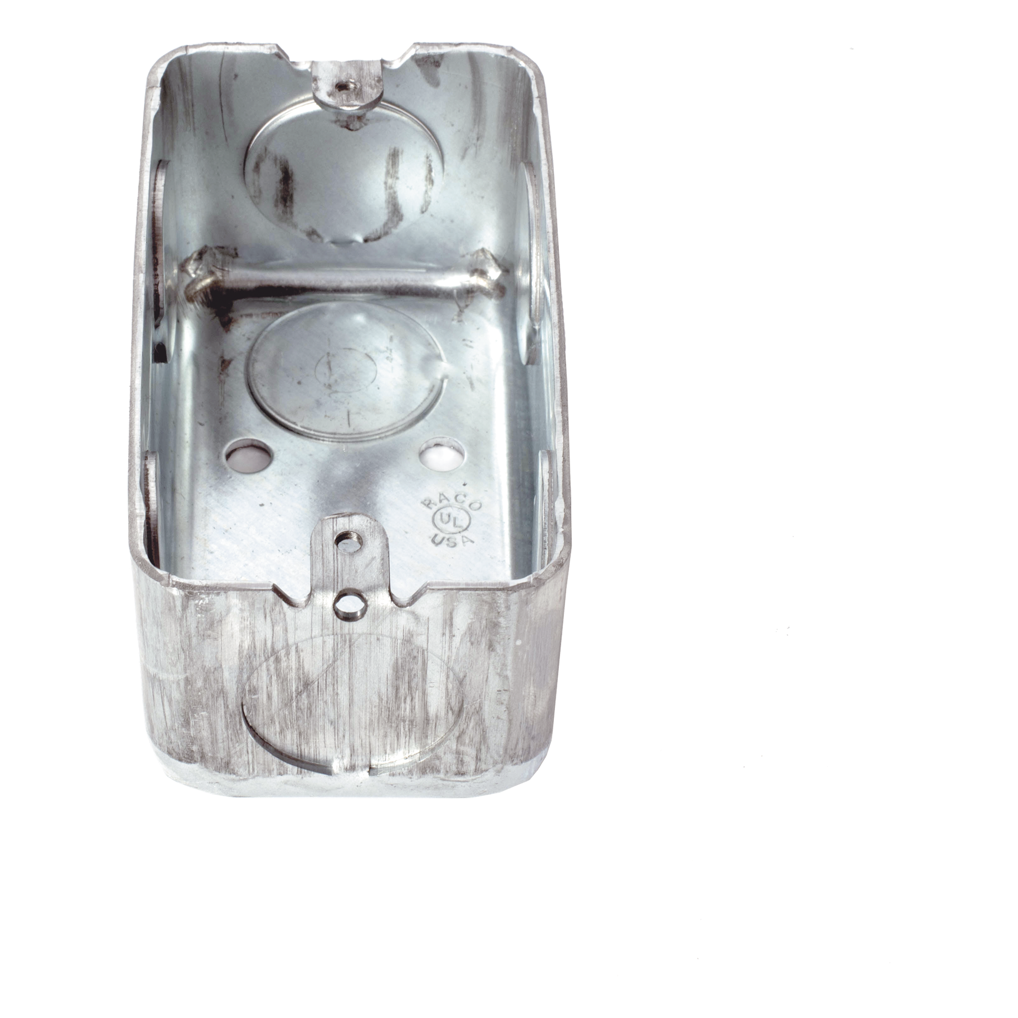 Caja Utilitaria Galvanizada / 4x2 in / 7 Entradas 3/4 in / Profundidad 1.875 in / Resistencia al Fuego 2 h — RACO · SKU HUB-663