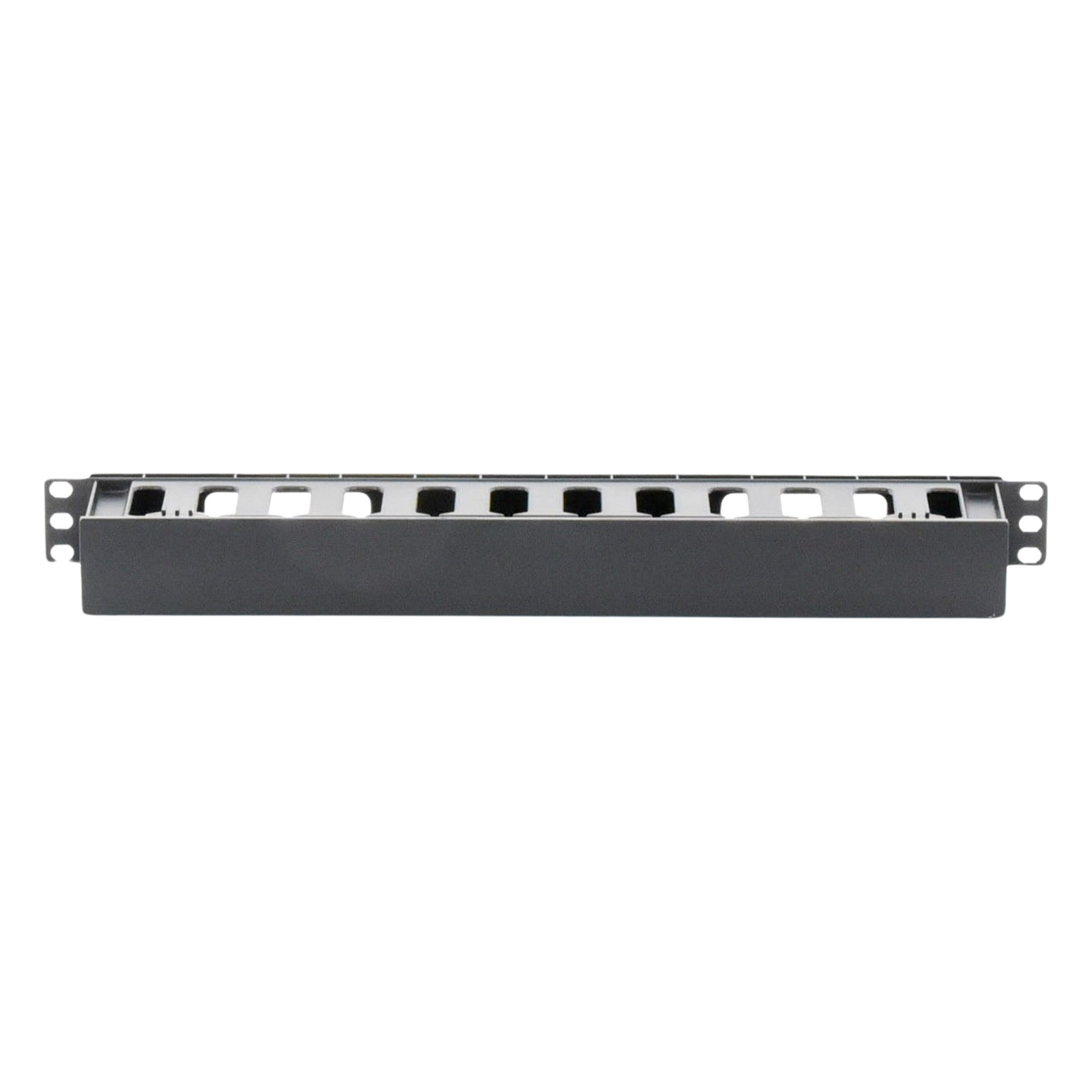 Organizador de Cables Horizontal / 1U / Rack 19" / Plástico ABS Resistente / Pintura Electrostática Negra — LINKEDPRO BY EPCOM · SKU LP-ORG-01