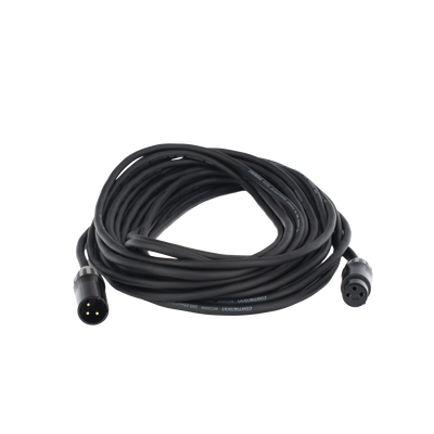 Cable XLR | 3 polos | Conector Hembra-Macho | Serie M | Carcasa Negra | Contactos Dorados | Ideal para Microfonía | Longitud 10m