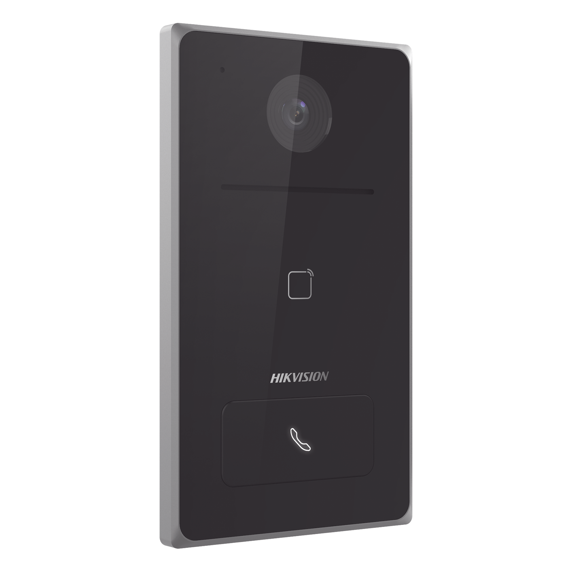 Frente de Calle IP / 2 Megapixel / 129°H / IR 2.5 m (8.2 ft) / PoE 802.3af / IP65 / Lector Mifare / Audio Bidireccional — HIKVISION · SKU DS-KV6133-ME1