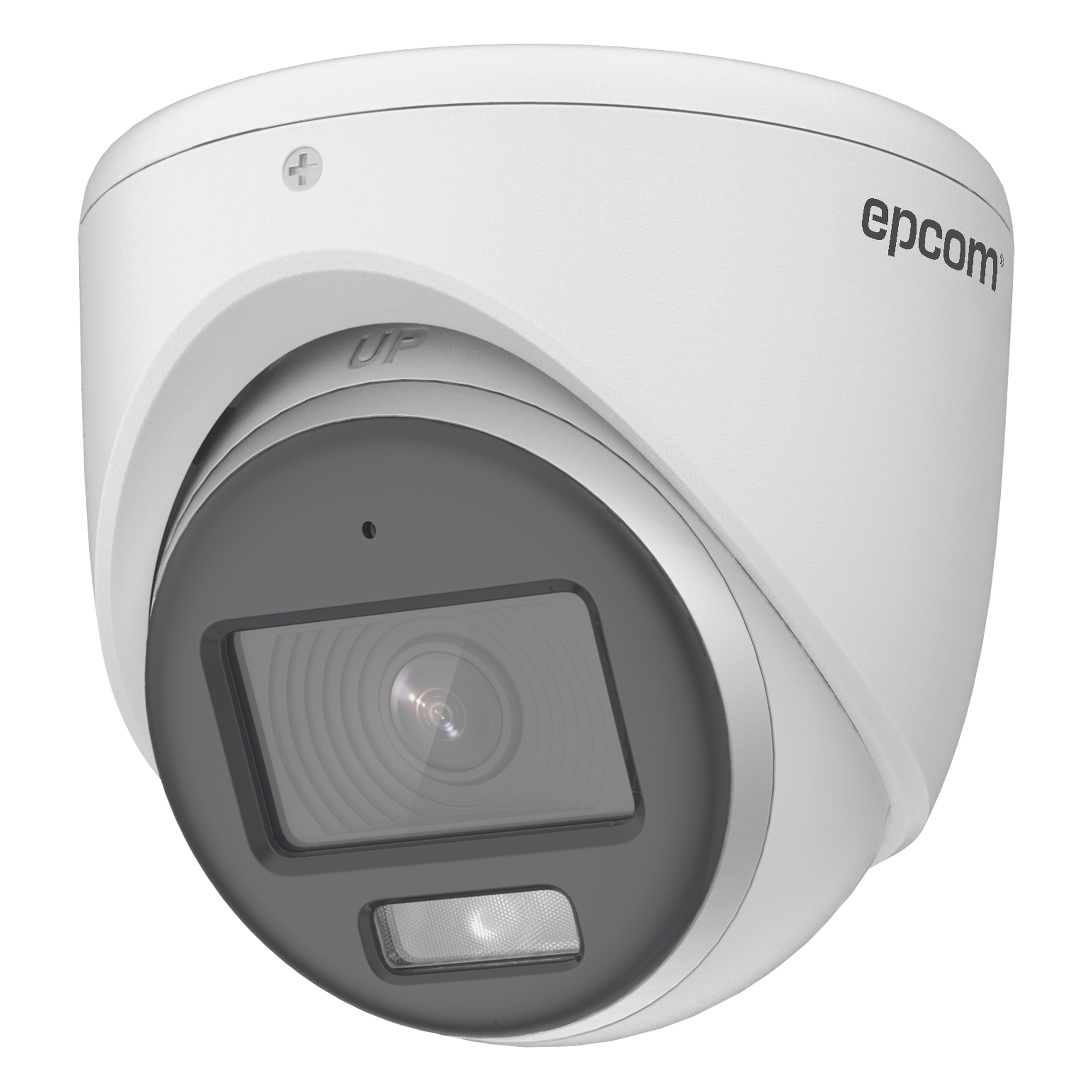 Cámara Turret TURBOHD / 3K 5 Megapixel / Color 24/7 / Luz Blanca 20 m (65.6 ft) / IP67 / Micrófono Integrado / 4 Tecnologías / Lente 2.8 mm — EPCOM PROFESSIONAL · SKU E3K-TURBO-C