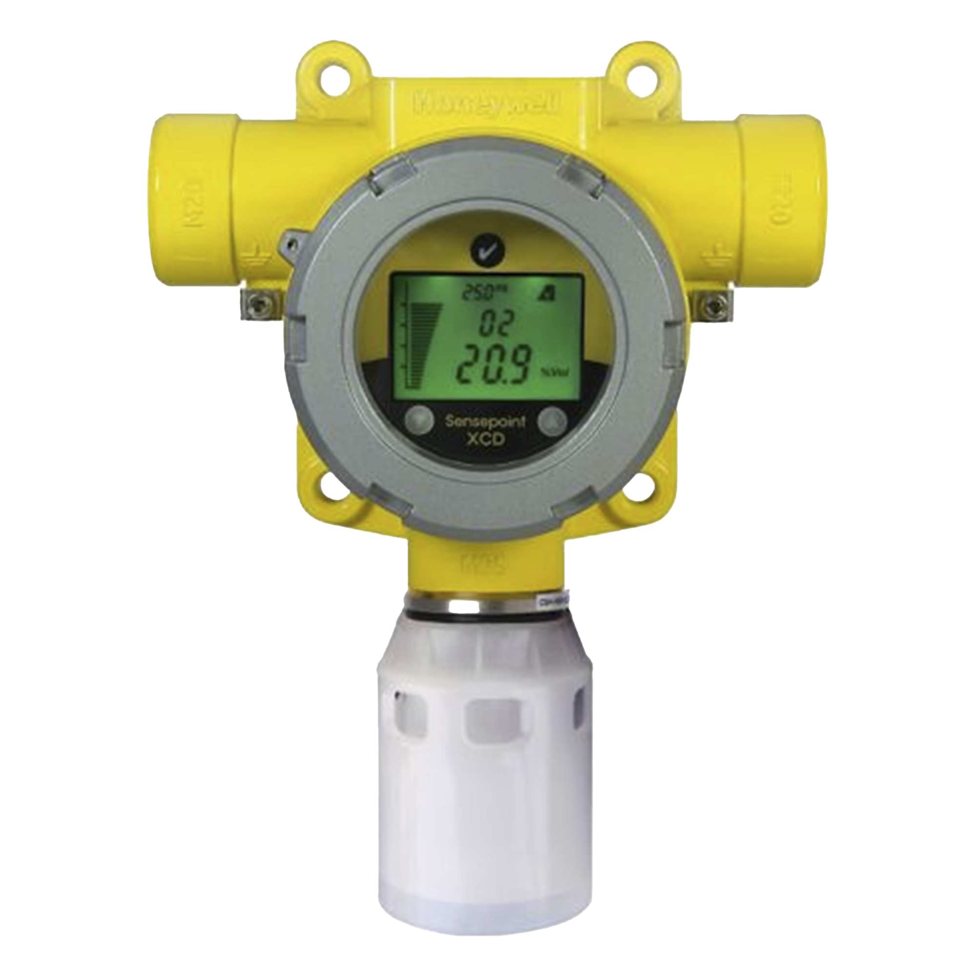 Detector Fijo de Gas / Oxígeno O₂ / 0 a 25.0% vol / Salida 4-20 mA / Modbus / IP66 / Áreas Peligrosas — HONEYWELL ANALYTICS · SKU SPXCDULNO1M