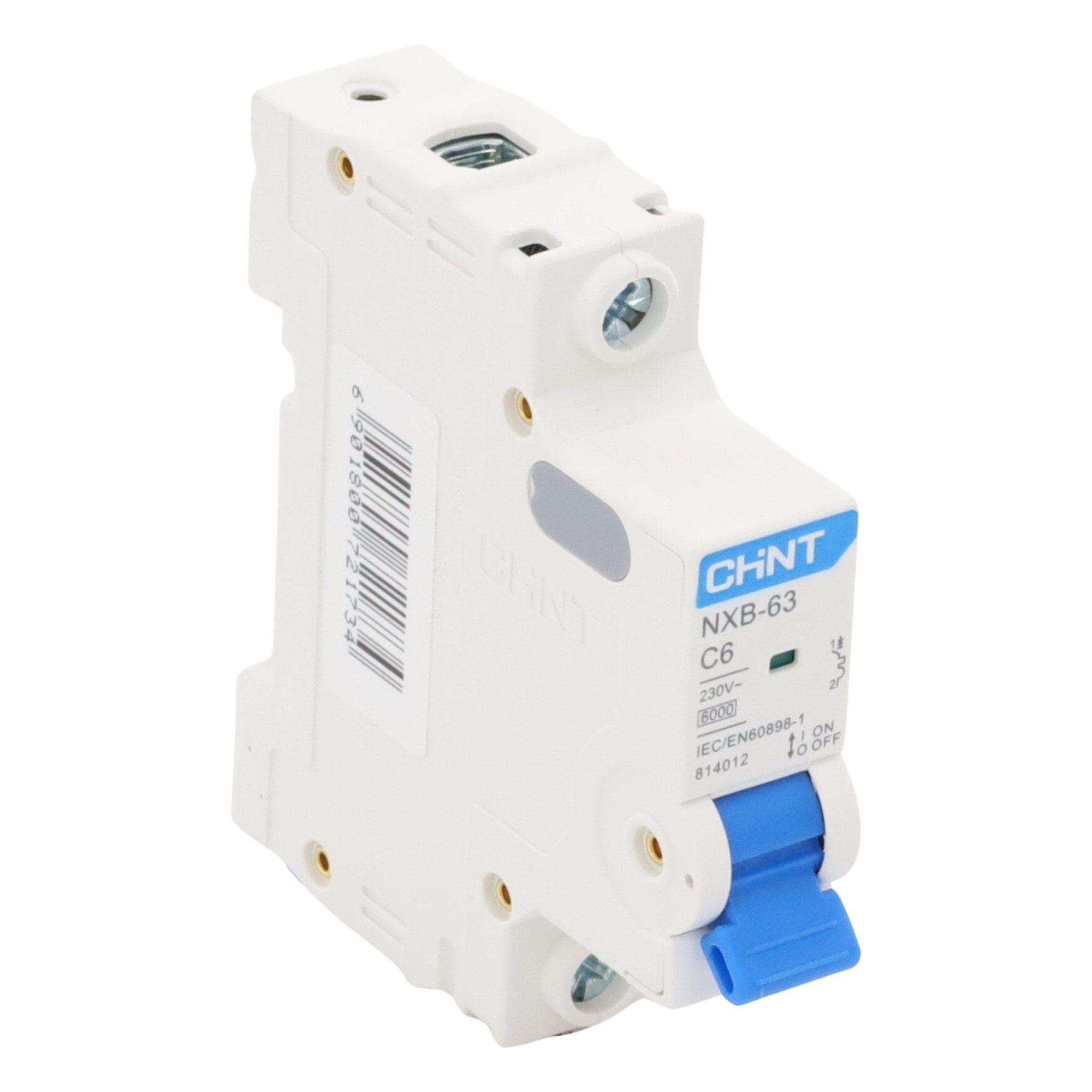 Interruptor Termomagnético DIN / 1 Polo / 6 A / 6 kA / 110-415 VCA / Rango -40 °C a 70 °C