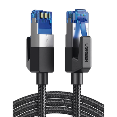 Cable Ethernet Cat8 / 40 Gbps / 2000 MHz / F/FTP / 1 m (3.28 ft) / Nylon trenzado — UGREEN · SKU 80429