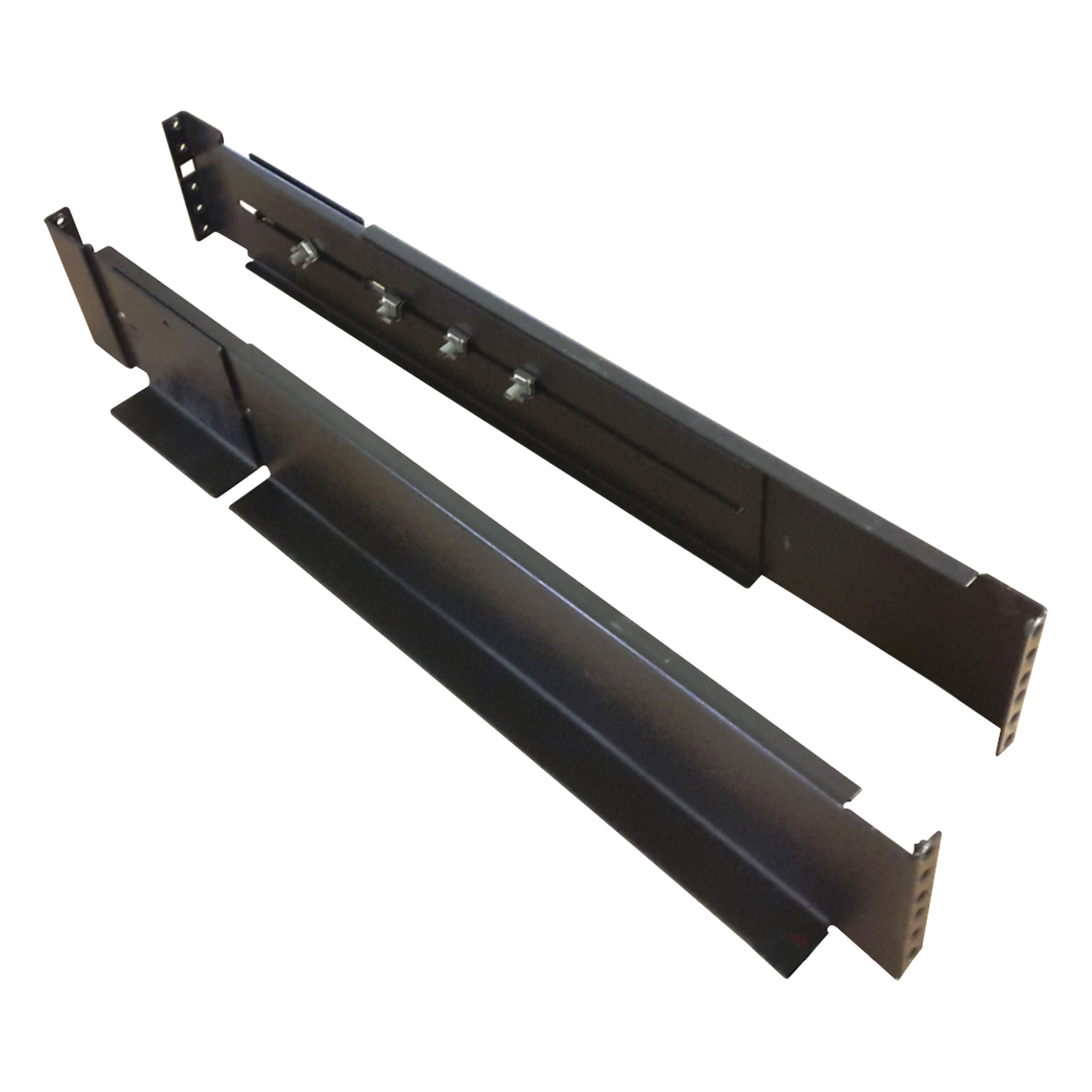 Rieles Deslizantes para UPS / Profundidad Ajustable 440-711 mm / Carga 90 kg / Rack 4 Postes / Soporte en L / Tornillería M6 — EPCOM POWERLINE · SKU EPURAILKIT