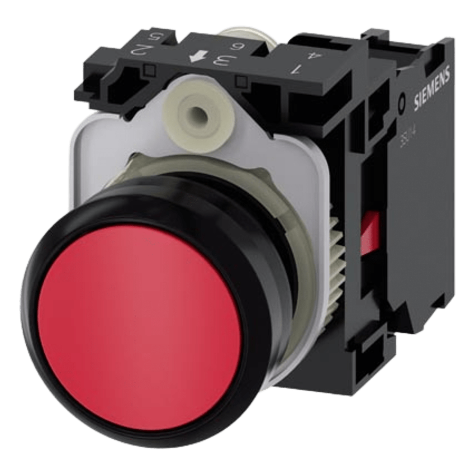 Pulsador Industrial / 22 mm / IP69K / Contacto NC / 10 A / 6 kV / -25°C a +70°C — SIEMENS · SKU 3SU11000AB201CA0