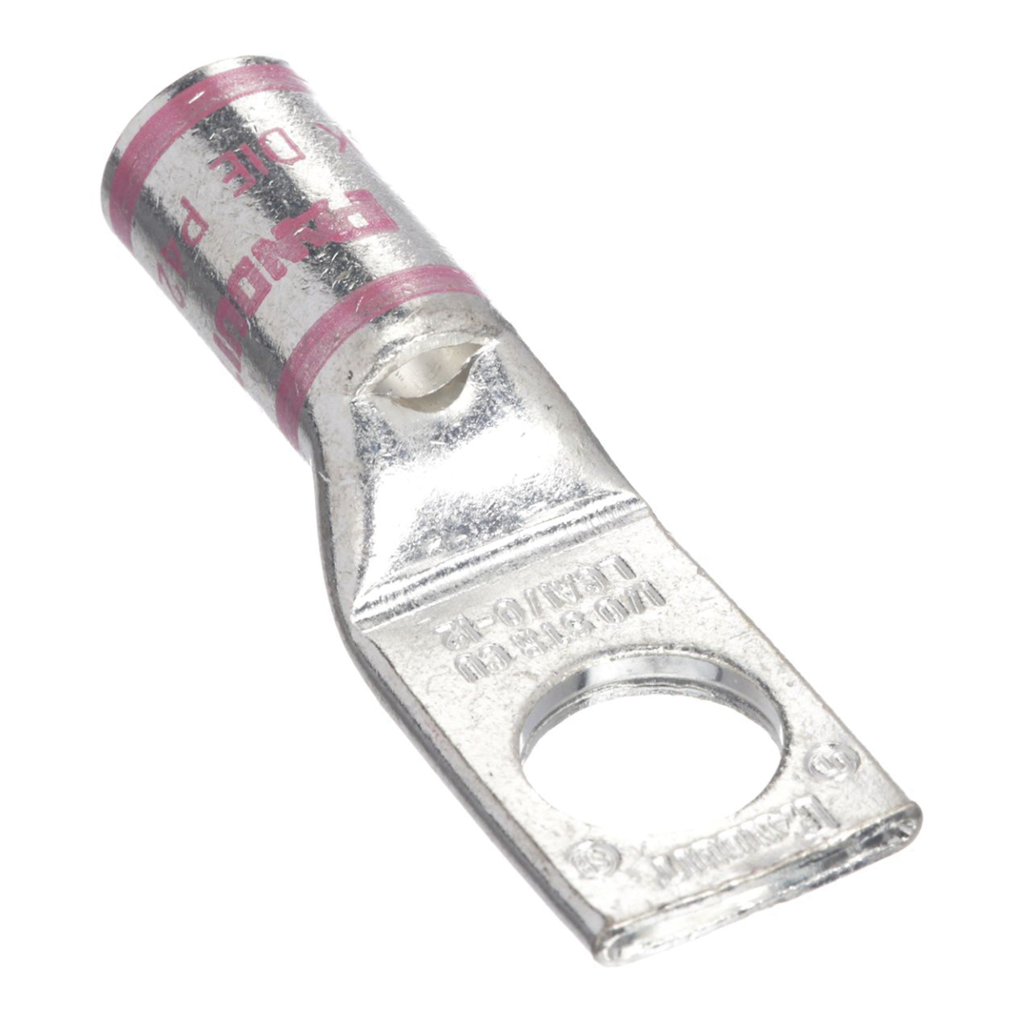 Zapata de Compresión / Calibre 1/0 AWG / Barreno 1/2 pulgada / Acero Galvanizado / 1 Orificio / Talón para Mirilla
