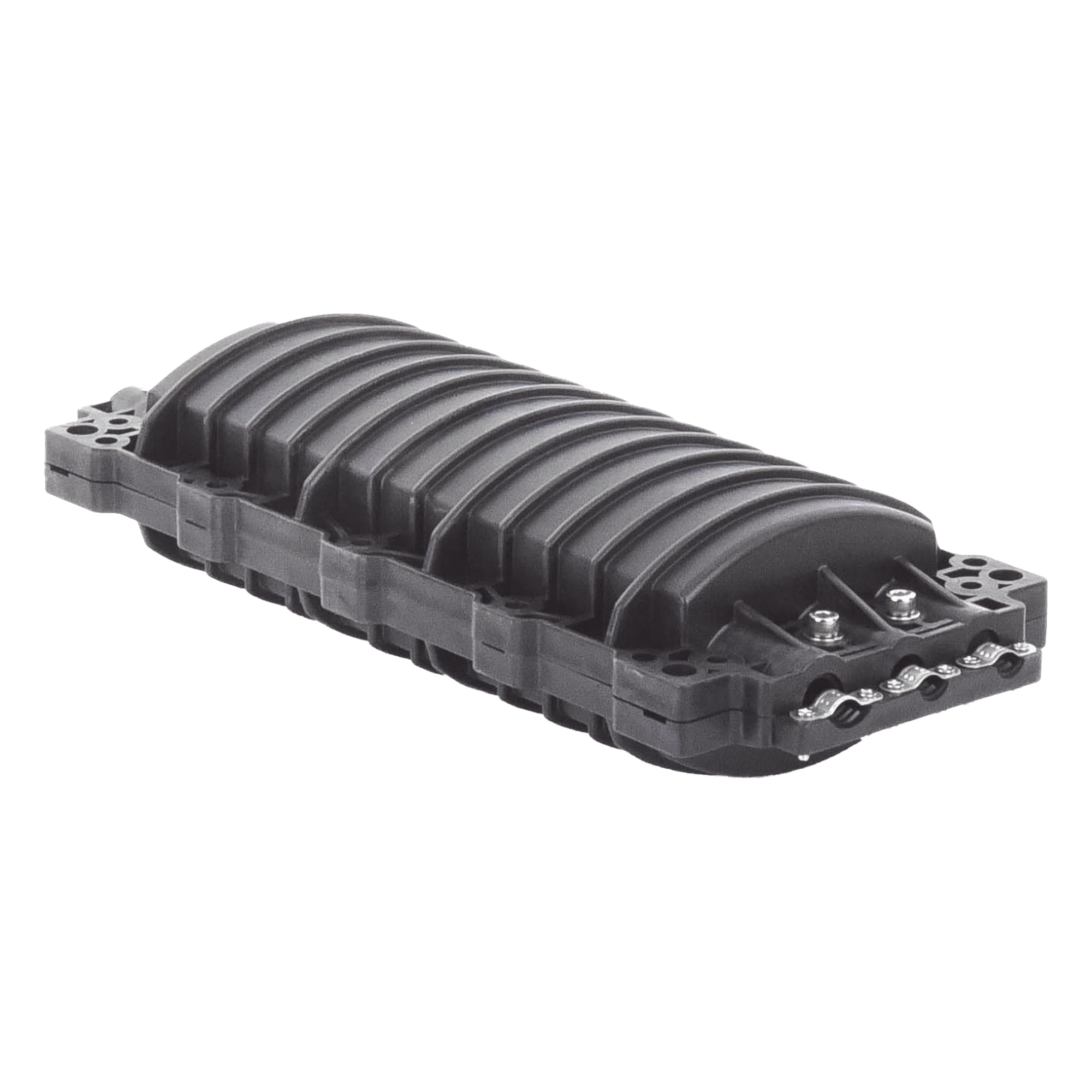 Caja de Distribución de Fibra Óptica Horizontal / 96 Empalmes / IP68 / 3 Puertos / 7-15 mm