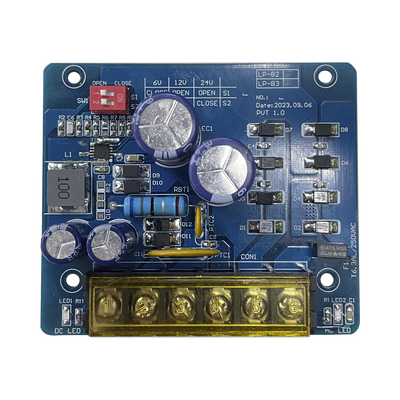Fuente tipo tarjeta con salida seleccionable en : 6 o 12  o 24 Vcc @ 1.5 A / 1 salida / requiere transformador de entrada en Vca  / capacidad de baterías / baterías no incluidas. — EPCOM POWERLINE · SKU PL-B2