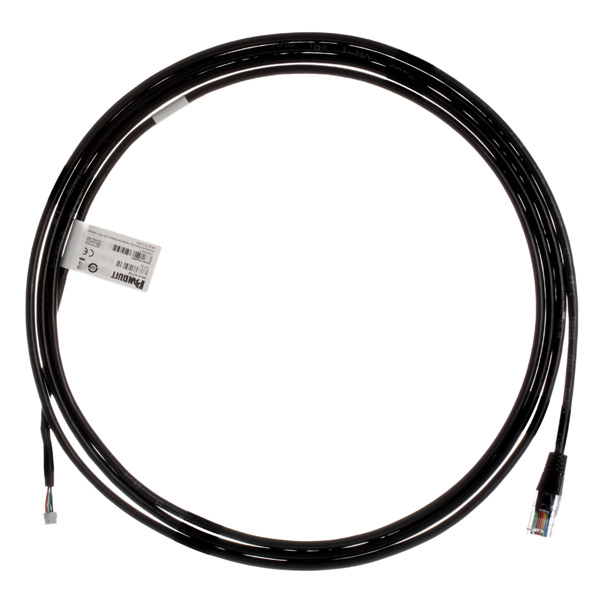 Cable de Extensión de Seguridad / Conexión JST a RJ45 Macho / 2.7 m (8.9 ft) / IP55 / Lector Dual Frecuencia 125 kHz y 13.56 MHz / Sensor de Humedad / SmartZone G5 iPDU — PANDUIT · SKU ACF20