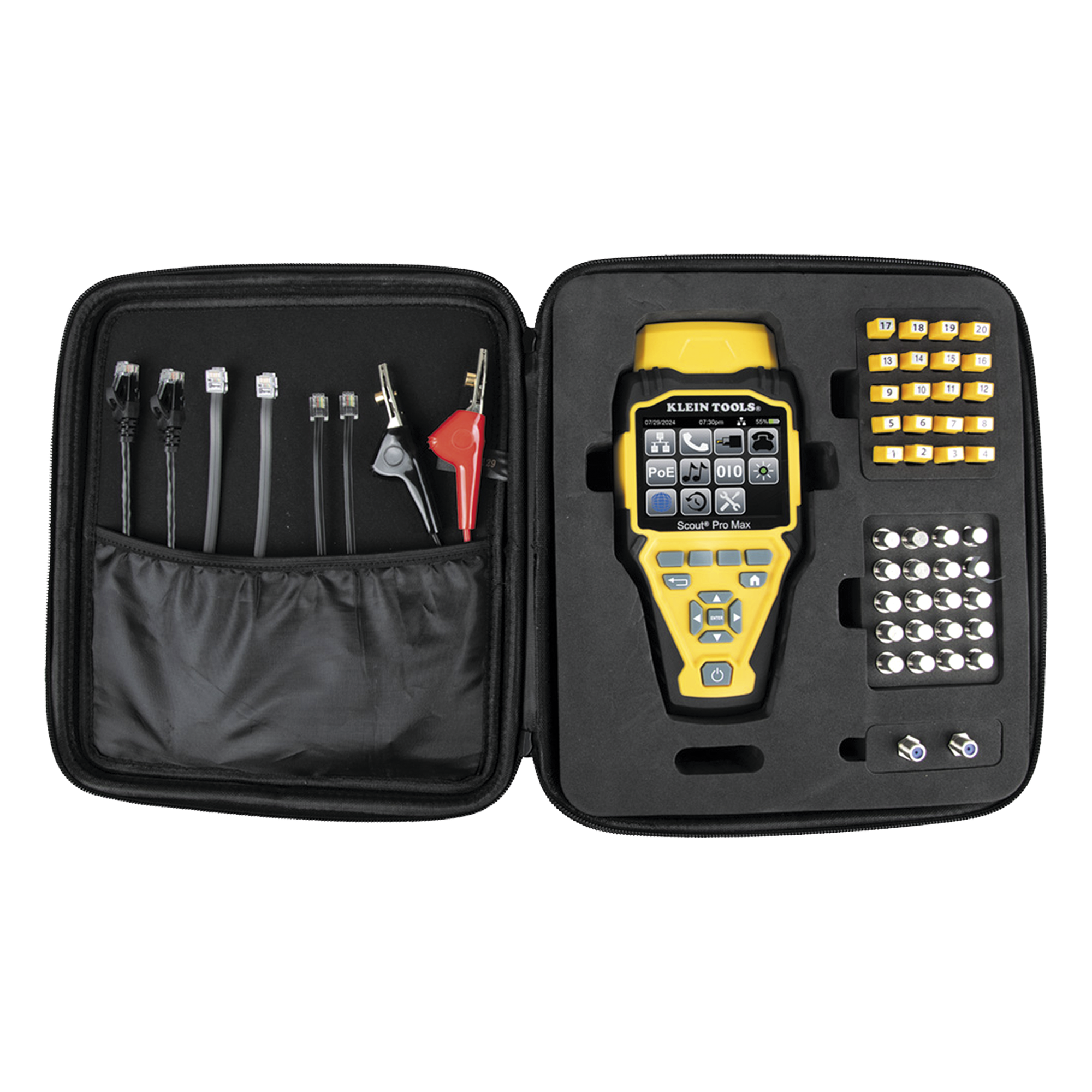 Probador de Cables de Red / 10 Gbps / 2000' (610 m) / 20 Ubicaciones / TDR / Pantalla LCD Retroiluminada — KLEIN TOOLS · SKU VDV501-770