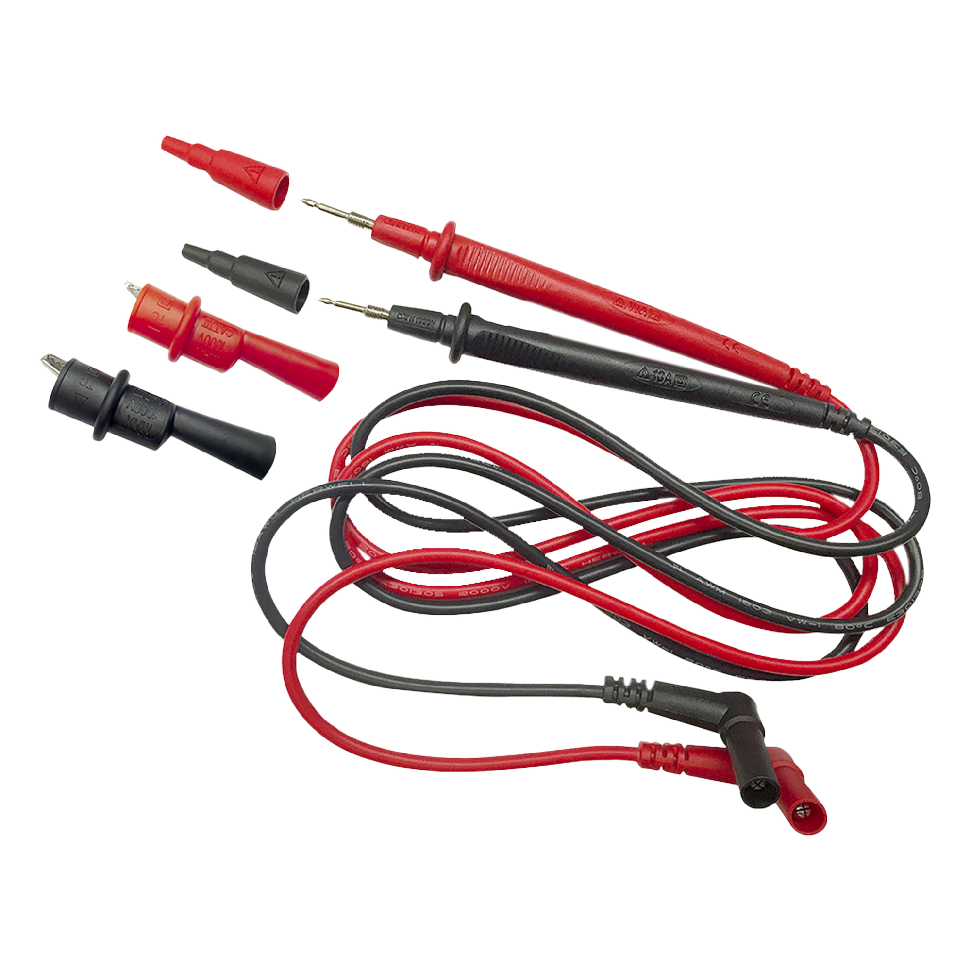 Juego de Cables de Prueba / Conectores Banana Universales / Pinzas Cocodrilo Extraíbles / CAT III 1000V / CAT IV 600V / 1041 mm (3.42 ft) — KLEIN TOOLS · SKU 69410