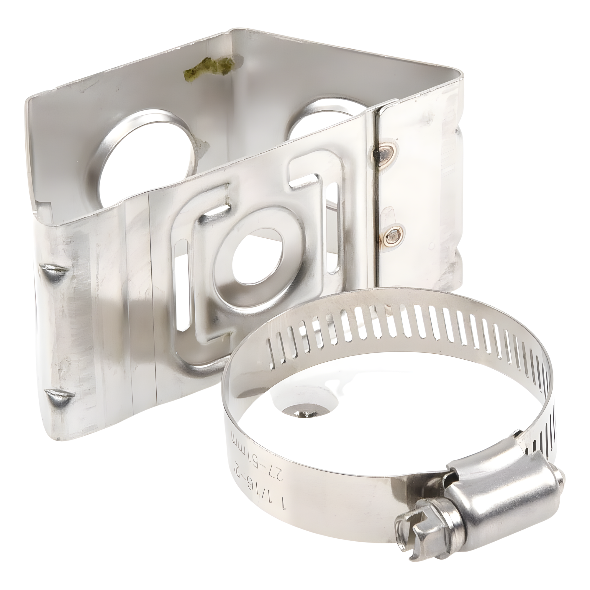 Adaptador de Sujetadores de Presión / Acero Inoxidable / Tubo 1 a 2 (25.4 a 50.8 mm) / Agujero Pasante 3/4' / Paquete 10 Piezas