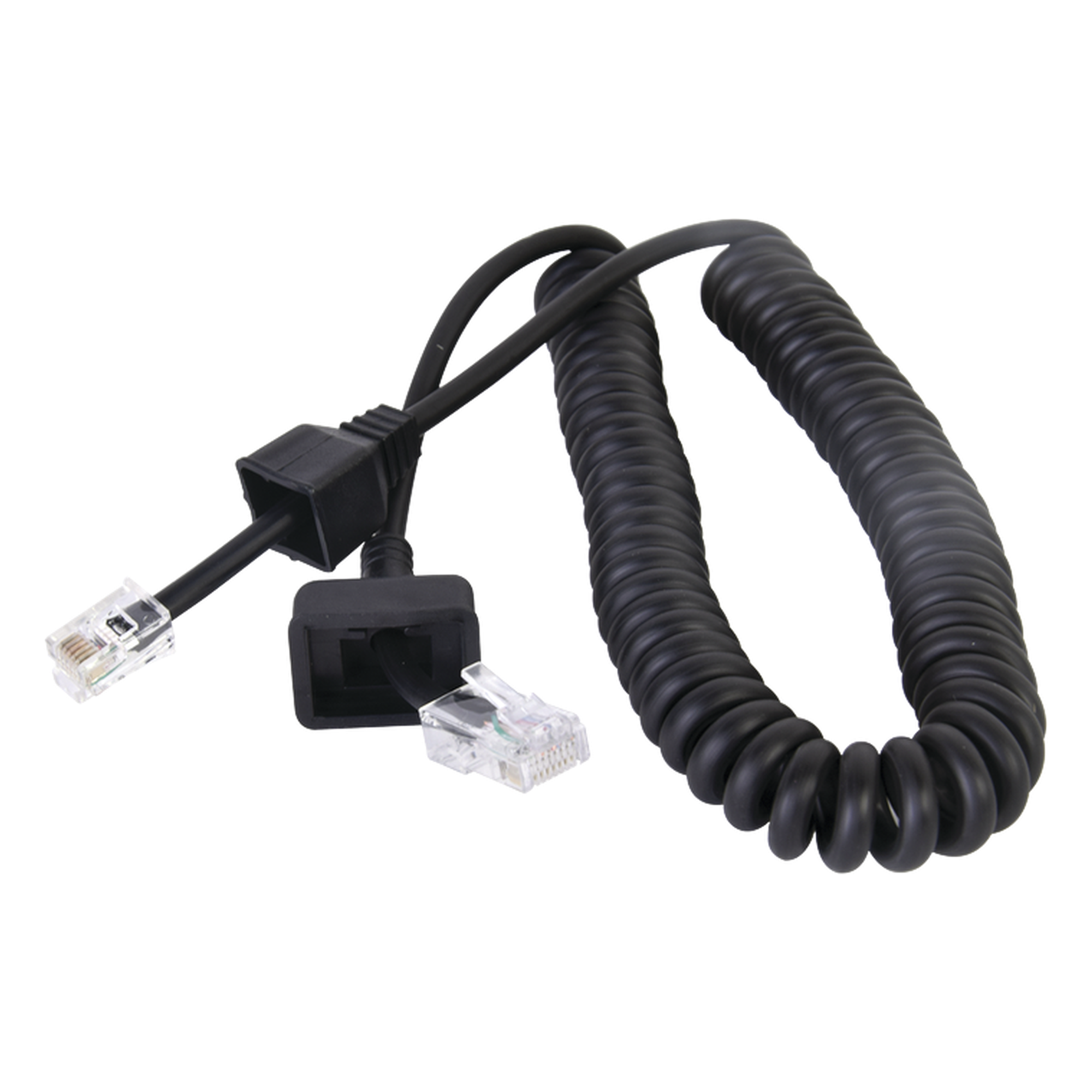 Cable para Micrófono de Radio Móvil / Conector RJ-45 de 6 Pines / Longitud 300 mm (11.8 in) / Cobre Desnudo / Temperatura -20~105°C / Funda PP-PU — TXPRO · SKU TXK222