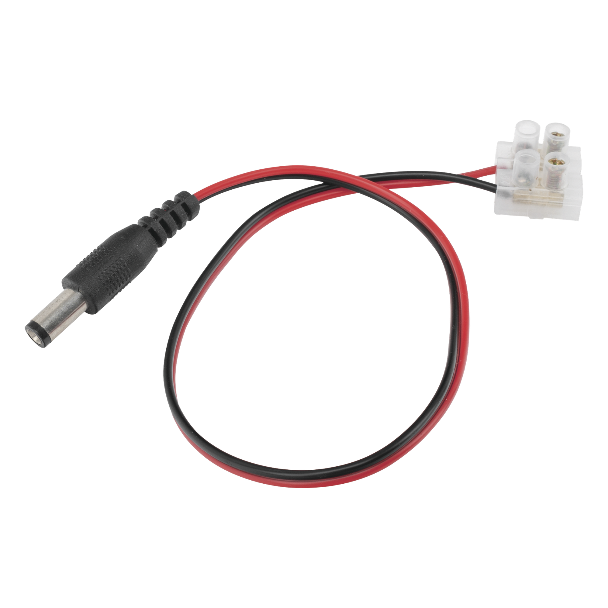 Cable de Alimentación DC / Calibre 18 AWG / Conector DC Macho 5.5x2.1 mm / Bloque Terminal Atornillable / Longitud 28.5 cm — EPCOM POWERLINE · SKU DC-CORD1