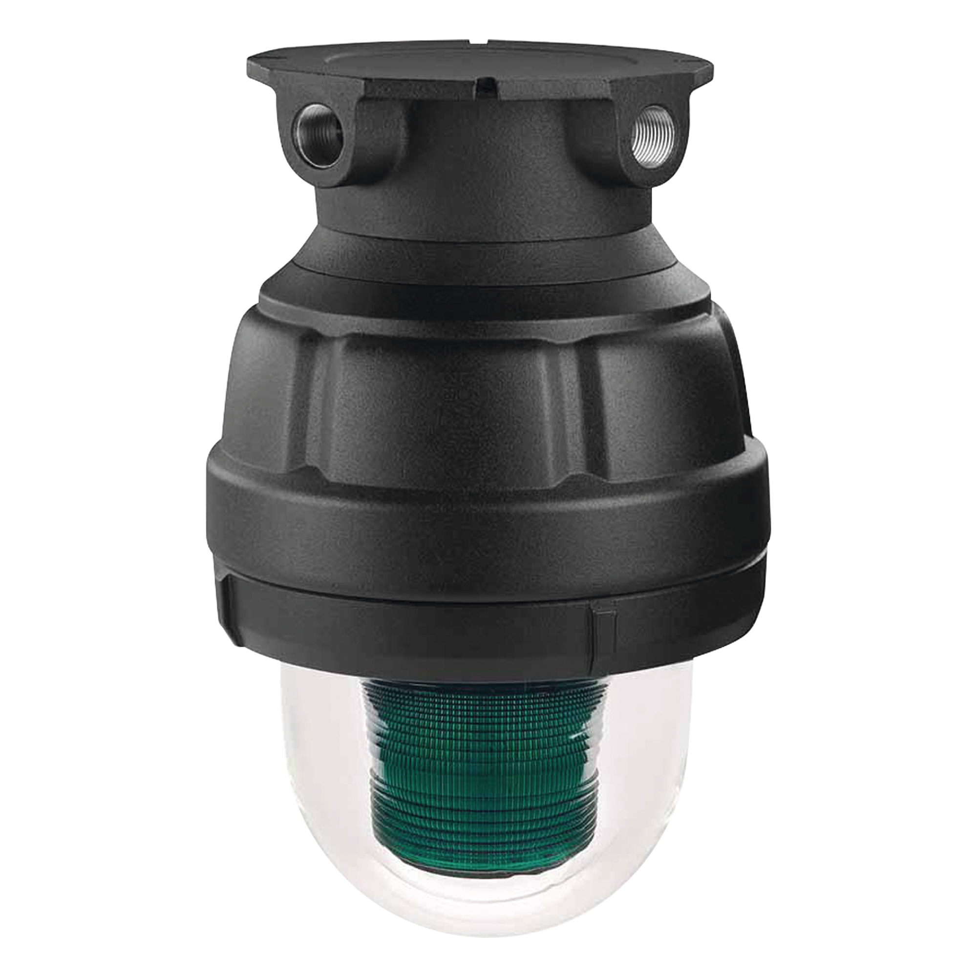 Luz LED, a prueba de explosiones, UL y cUL para Clase I, División 1, Grupo C y D; Clase I, División 2, Grupos A y B; Clase II, División 1, Grupos E, F y G; Clase III, 120-240 VCA, Verde — FEDERAL SIGNAL INDUSTRIAL · SKU 27XL-120-240-GS