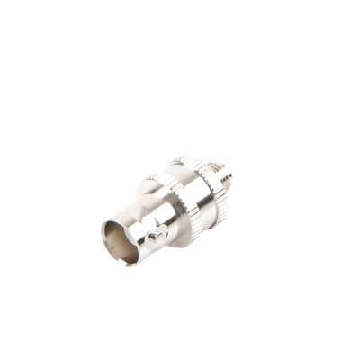Adaptador en Línea  de Conector BNC Hembra a SMA Hembra / Radios Portátil Kenwood, Uniden, Níquel/ Oro/ Teflón.
