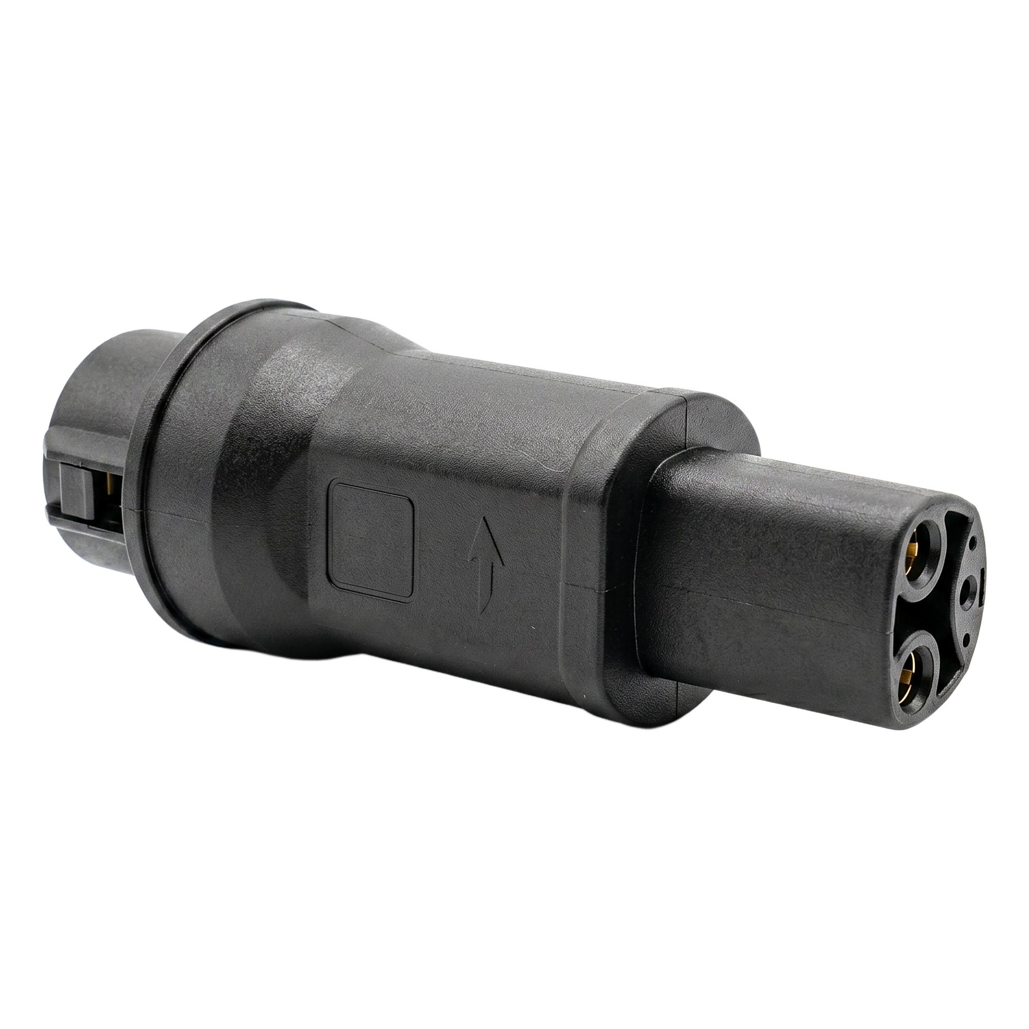 Adaptador de Conector EV / Entrada Tipo 1 (SAE J1772) / Salida NACS / 7 kW / 32 A / 220 V AC / Monofásico / Uso Interior y Exterior — GREENC · SKU T1/NACS