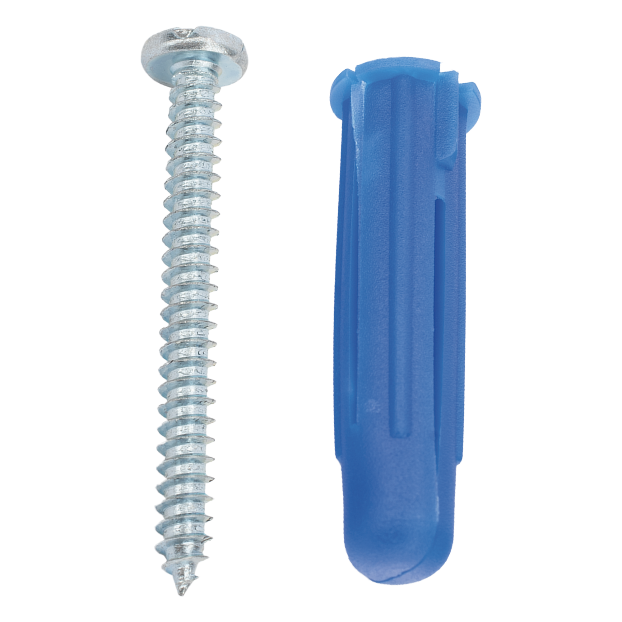 Paquete de 6 taquetes azul 2" y 6 tornillos 12mm x 2" (1105-05002)