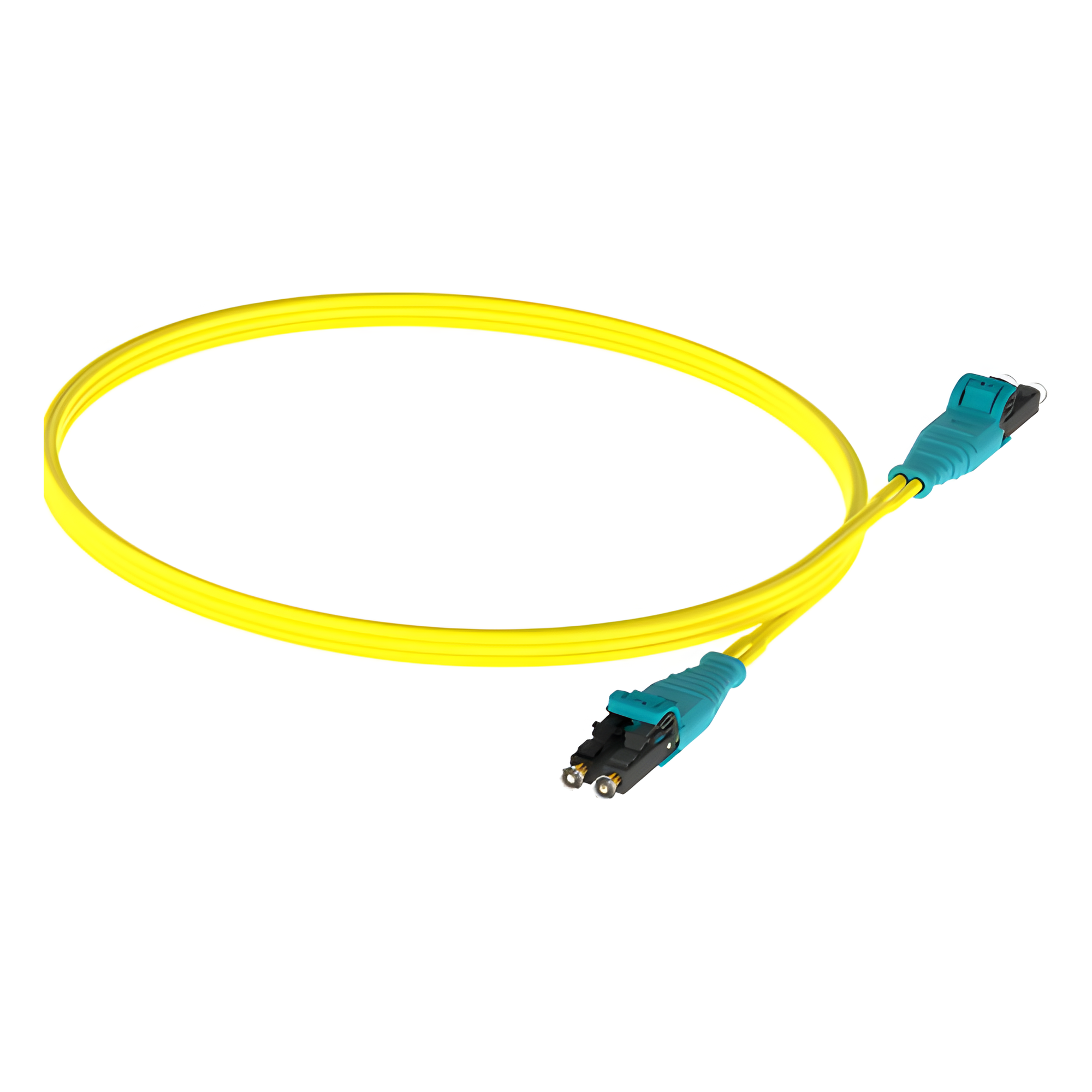 Jumper de Fibra Optica Monomodo 9/125 OS2, LC-LC Duplex Push Pull, OFNR (Riser), Color Amarillo, 3 Metros (9.84 Pies)