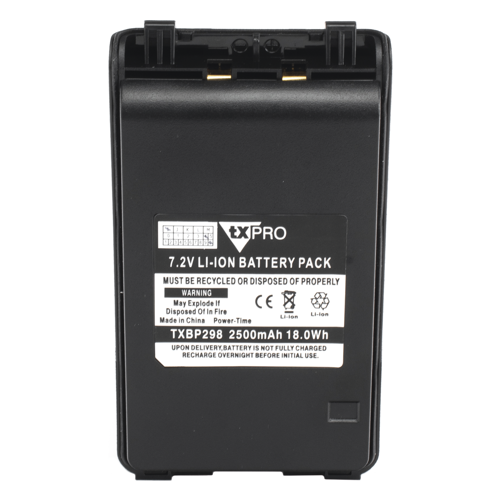 Batería Li-Ion / 2500 mAh / Sin Efecto Memoria / Baja Autodescarga / Clip Integrado