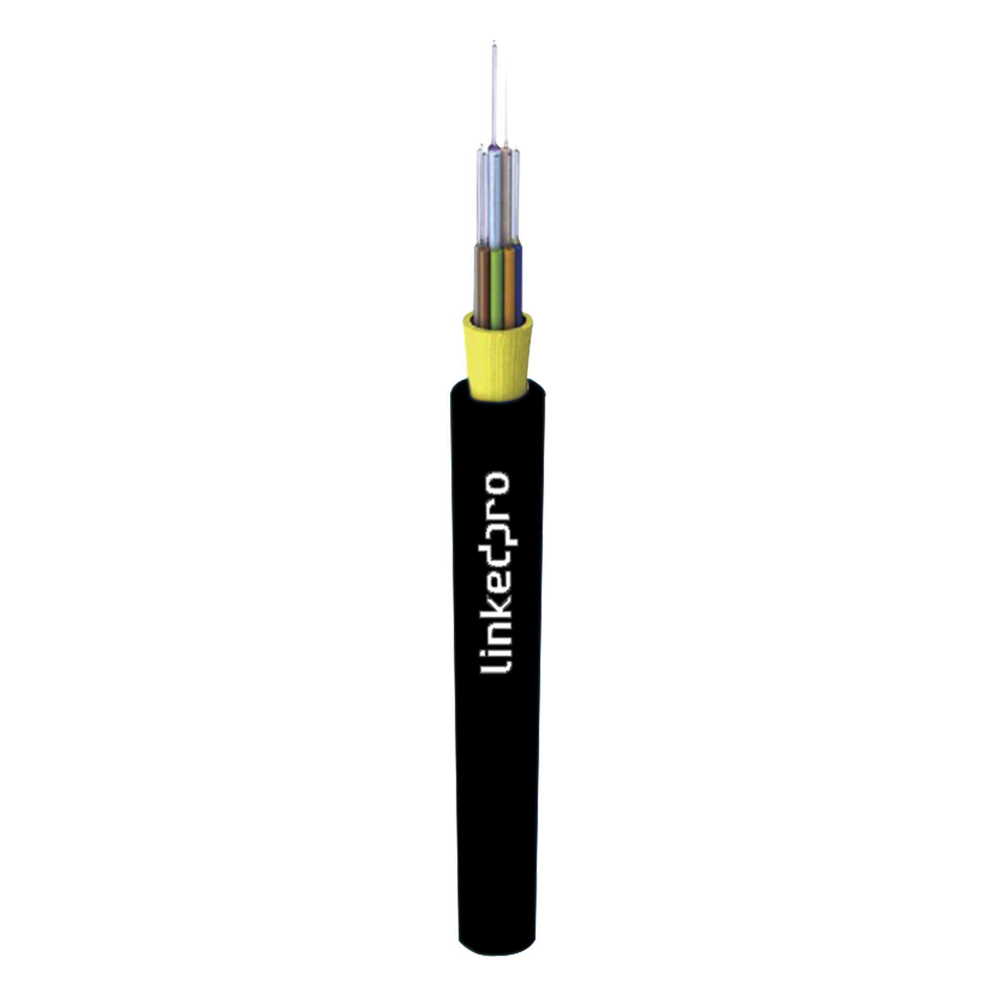 Cable de Fibra Óptica Multimodo OM3 50/125 / 6 Hilos Tight Buffer 900µm / OFNR Riser LSZH UV / Interior-Exterior / 5.5mm / -10°C a +60°C / Hasta 6562 pies (2000 m) — LINKEDPRO BY EPCOM · SKU LP-IOC-OM3-R-06