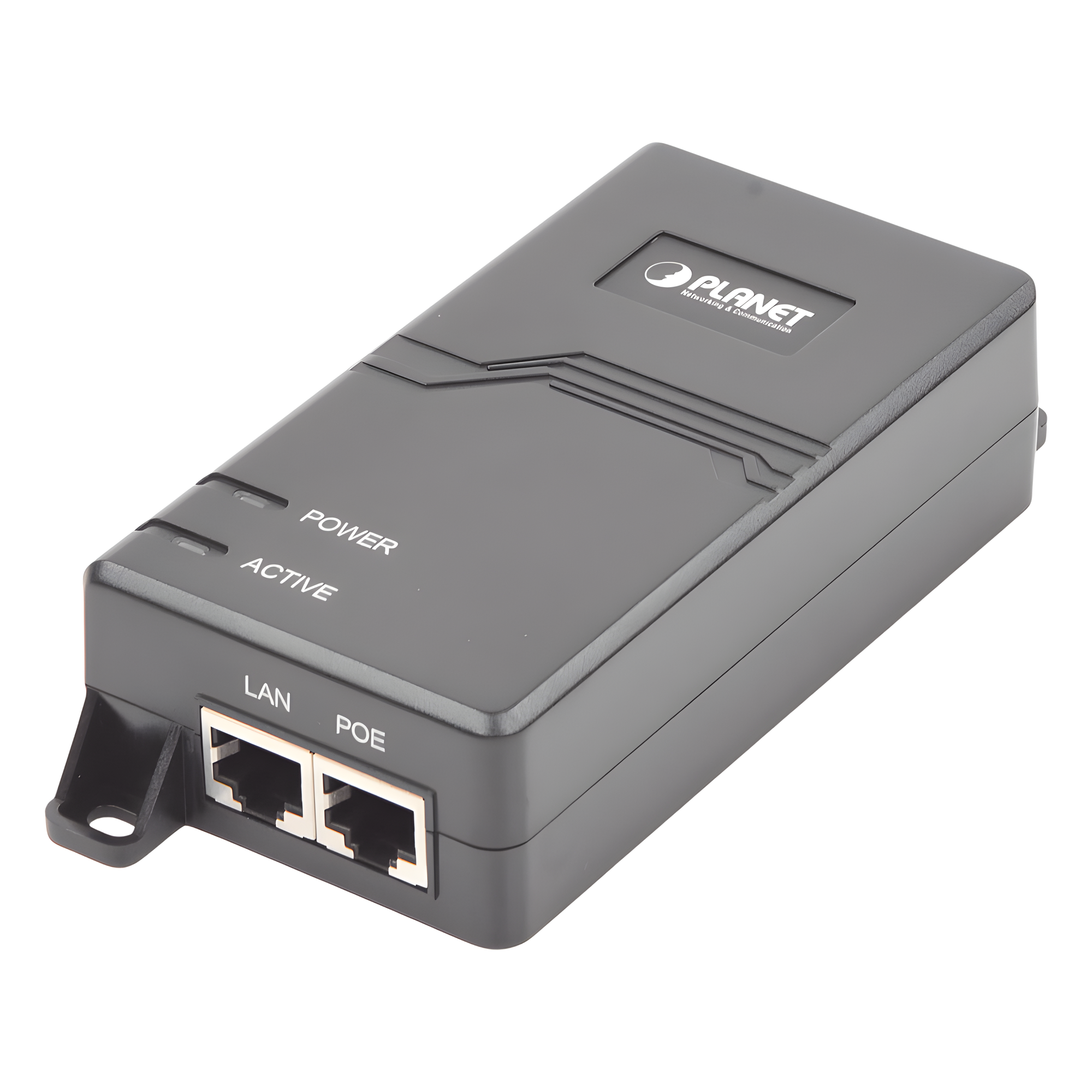 Inyector PoE / IEEE 802.3at/af / Gigabit / 30 W / 50-54 VDC / 100-240 VAC / 0 a 50 °C — PLANET · SKU POE-163