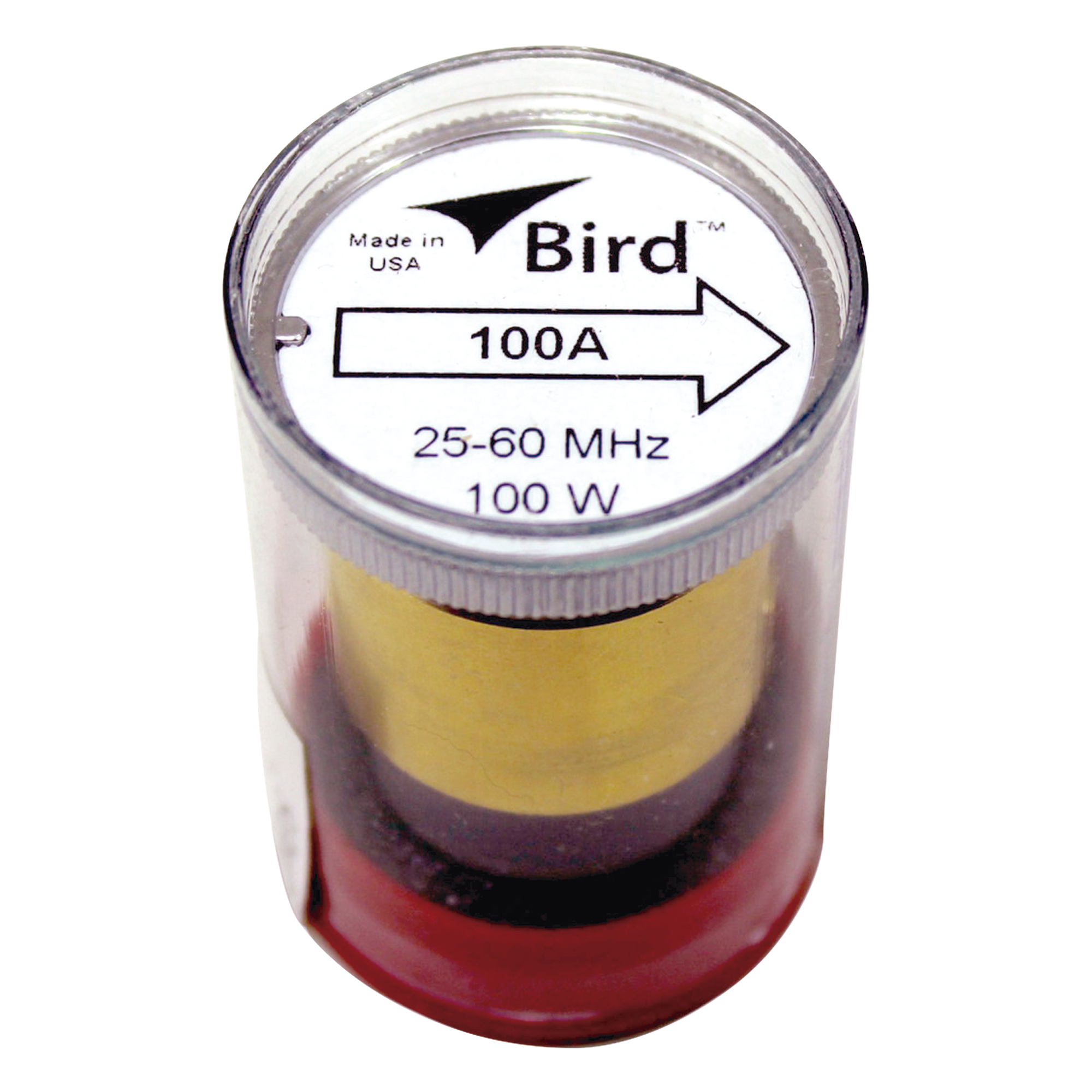 Elemento de Wattmetro / 100 W / 7/8" / 25-60 MHz / Intercambiable en Campo — BIRD TECHNOLOGIES · SKU 100A