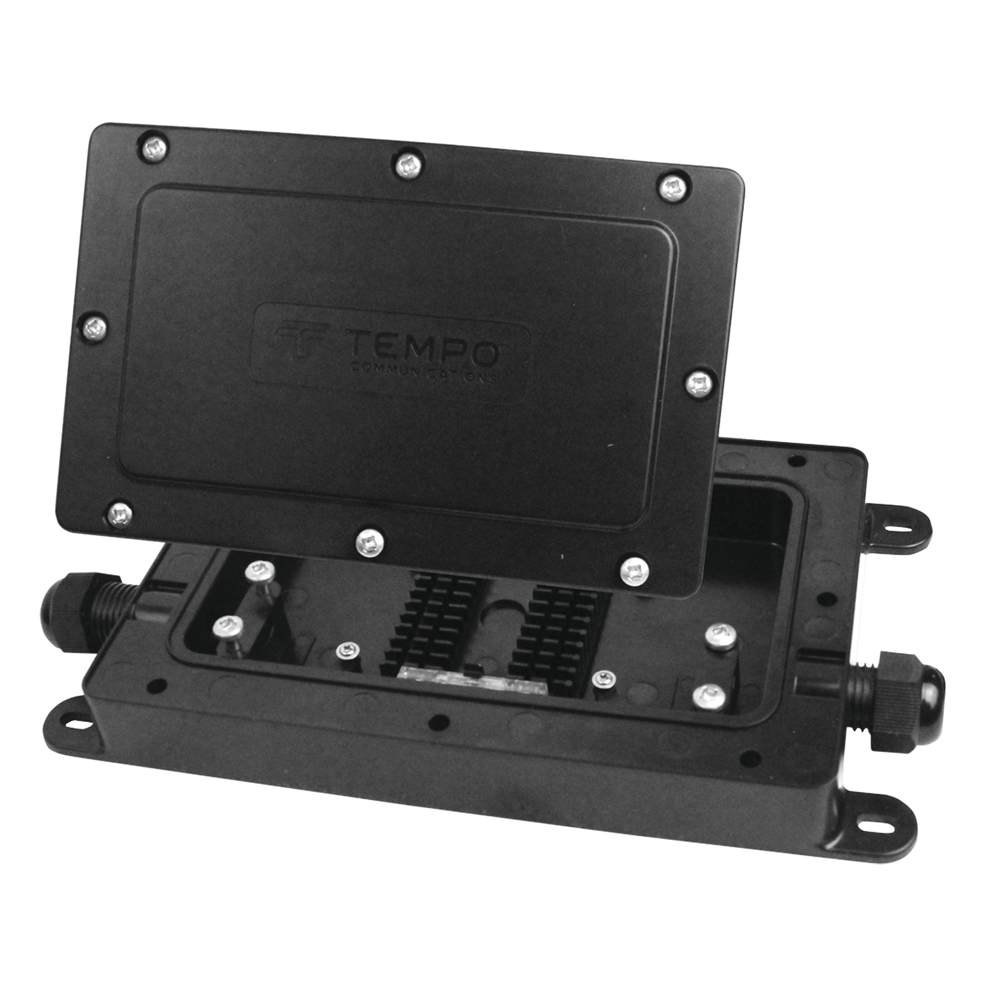 Cierre de Empalme / 12 Fusiones / IP68 / 2 Puertos / 225x120x34 mm / 0.74x0.39x0.11 ft — TEMPO · SKU DFE100