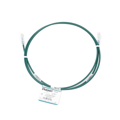 Cable de Parcheo TX6, UTP Cat6, Diámetro Reducido (28AWG), Color Verde, 1.52 Metros (5 Pies)