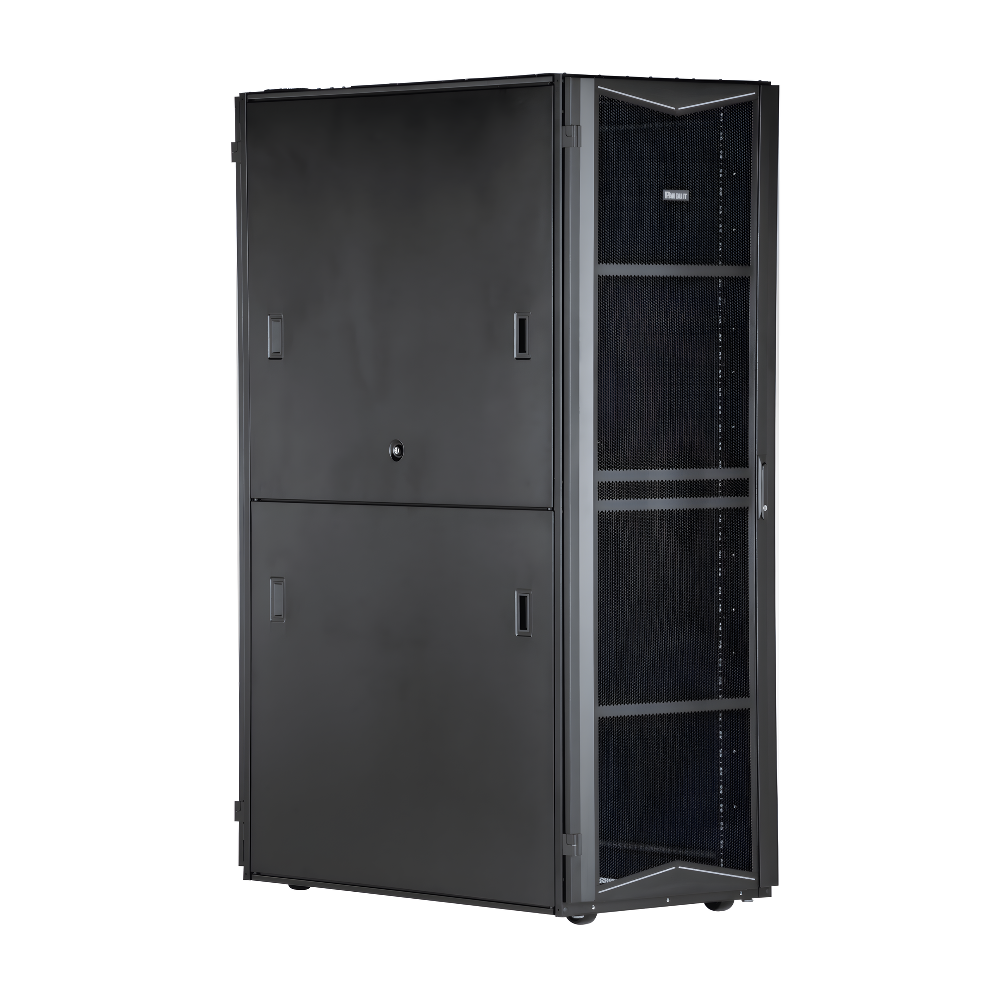 Gabinete para Centros de Datos / 45 UR / 800 mm Ancho / 1070 mm Profundidad / 2.62 ft x 3.51 ft / Acero / Negro