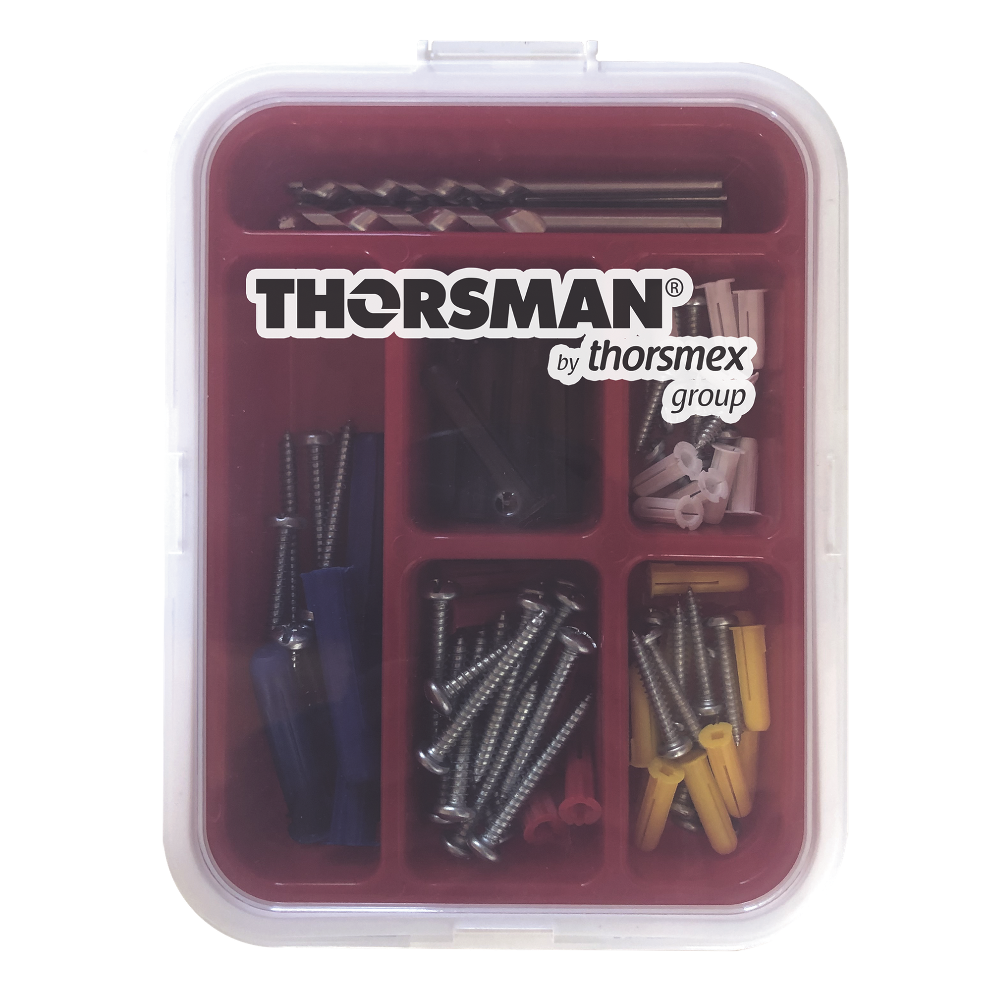 Kit de Fijación en Concreto / Doble Expansión 4 Direcciones / 104 Piezas / Guía Incluida / Anti-Giro — THORSMAN · SKU TH-KIT-FC