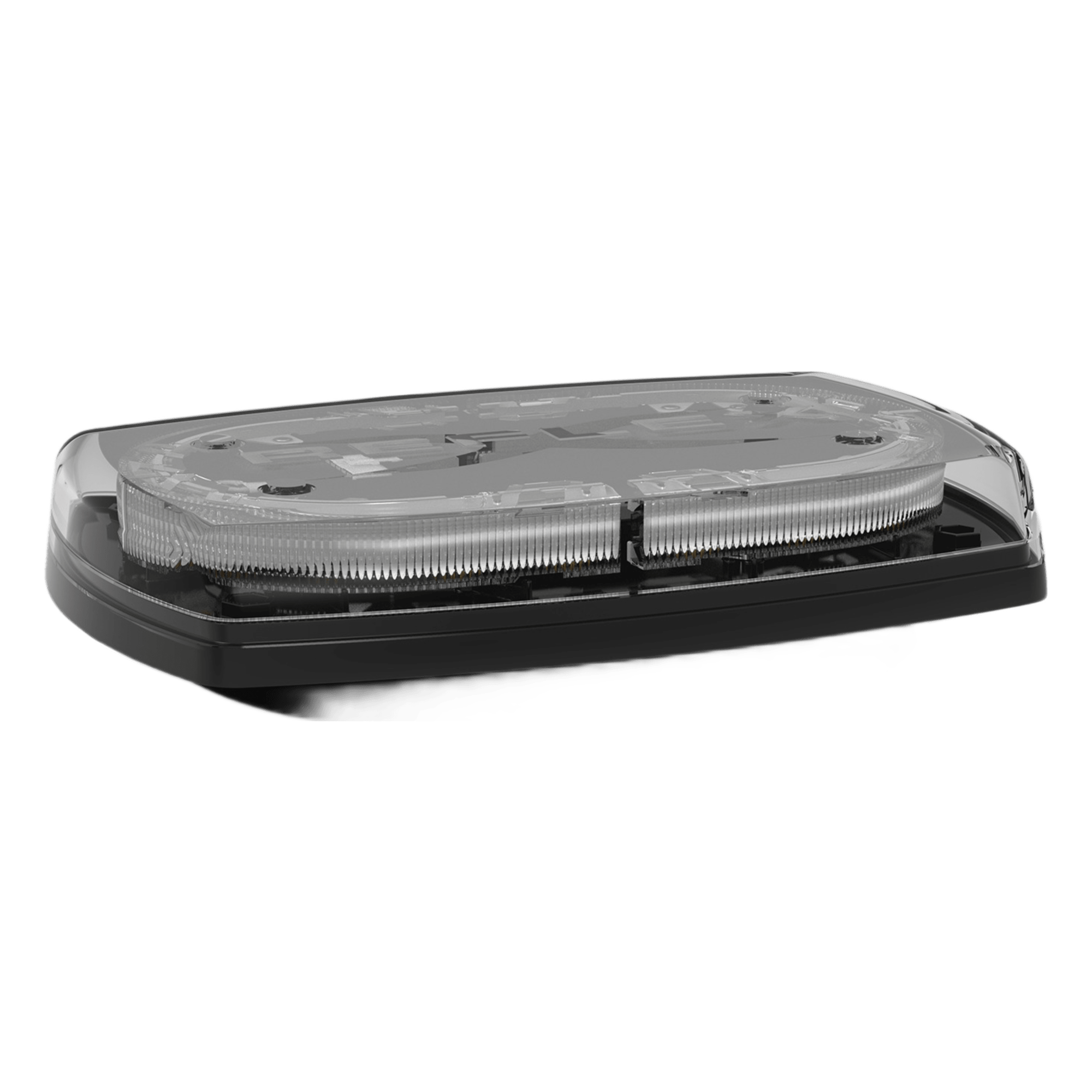 Minibar LED / 10 Pulgadas / 48 LEDs / 91 Patrones de Destello / 12-24 VDC / Base Magnética / Lente Transparente — ECCO · SKU 5540CAC-VM