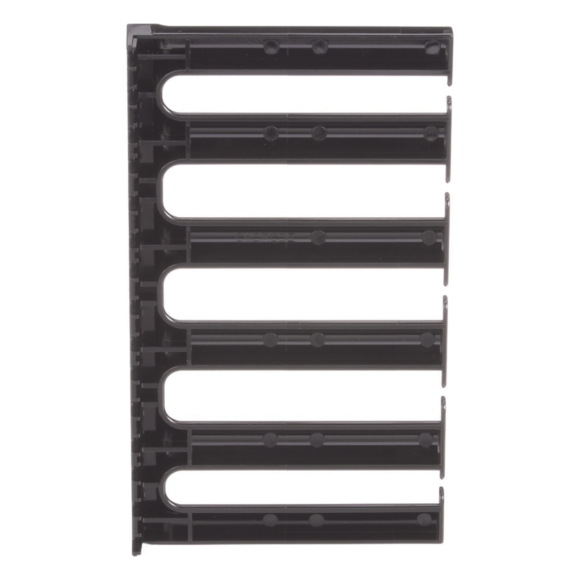 Dedos Administradores de Cables / Control de Radio de Curvatura / 5 UR / 5 in Profundidad / Policarbonato Negro