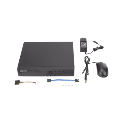 DVR Pentahíbrido / 8 Canales (4 TURBOHD + 4 IP) / 8 Megapixel (4K) / Audio Bidireccional por Coaxitron / AcuSense / H.265+ / 1 Bahía HDD hasta 10 TB