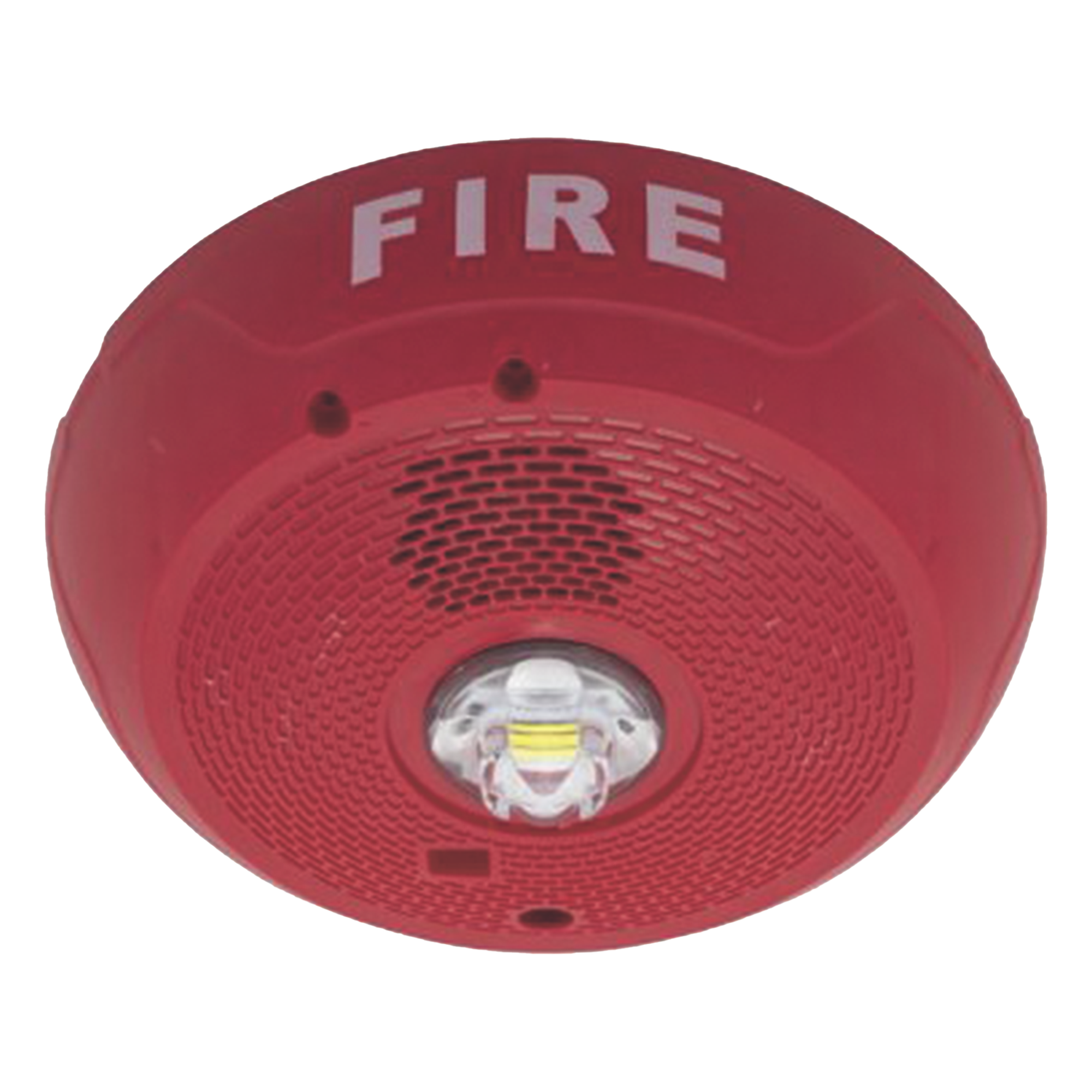 Sirena con Estrobo LED / 2 Hilos / Techo / 24 Vcd / Candela Seleccionable hasta 177 cd / Puntos de Prueba DVM / Color Rojo — SYSTEM SENSOR · SKU PC2RLED