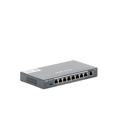 Switch Administrable 8 Puertos PoE+ 802.3af/at Gigabit, gestión gratuita desde la nube, 120w