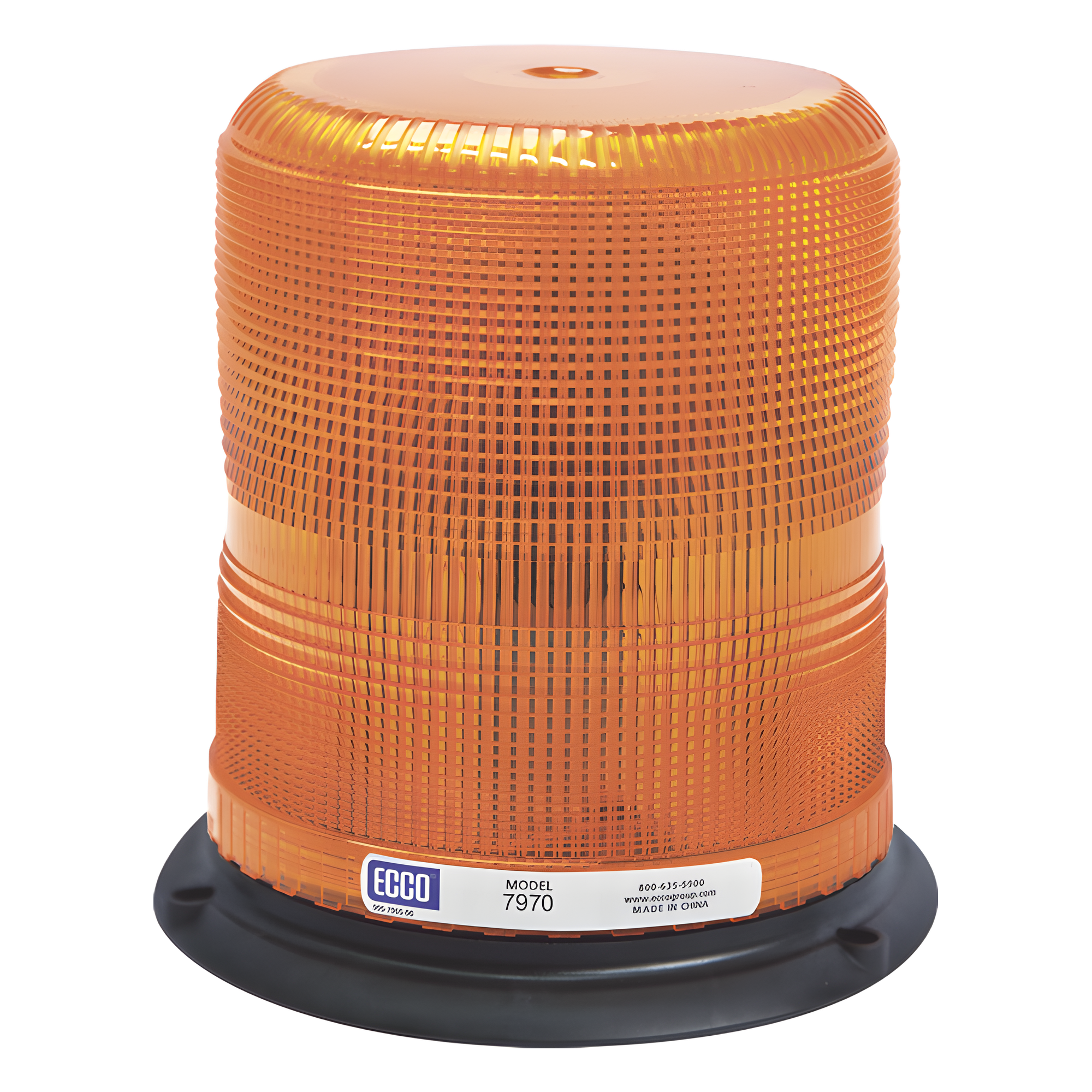 Baliza LED de Emergencia / SAE Clase I / Flash Pulse8 / 12-24 VDC / 120° Ángulo de Visión / IP Sellado — ECCO · SKU X-7970A
