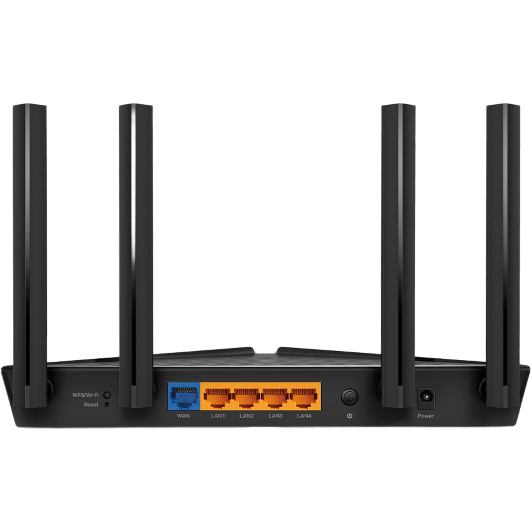 Router WiFi 6 doble banda AX 1800 Mbps /  MU-MIMO y OFDMA / 1 Puerto WAN 10/100/1000 Mbps / 4 Puertos LAN 10/100/1000 Mbps / 4 Potentes Antenas / Compatible con EasyMESH