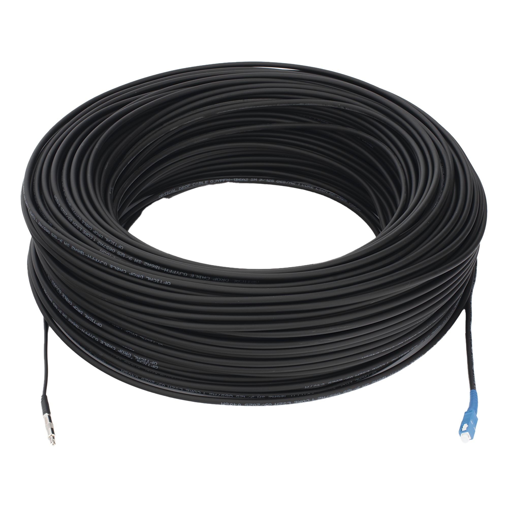 Cable de Fibra Óptica Drop / G.657A2 Monomodo / SC/UPC-SC/UPC / 150 m (492.13 ft) / Autosoportado / LS0H / Exterior — LINKEDPRO BY EPCOM · SKU LP-150-SCU