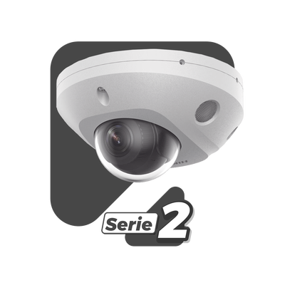 [Dual Light + 2 Micrófonos Integrados] Mini Domo IP 4 Megapixel / Lente 2.8 mm / 30 mts Luz Blanca + 30 mts IR / ACUSENSE / Exterior IP67 / IK08 /  WDR 120 dB / PoE / ONVIF / MicroSD / ACUSEEK