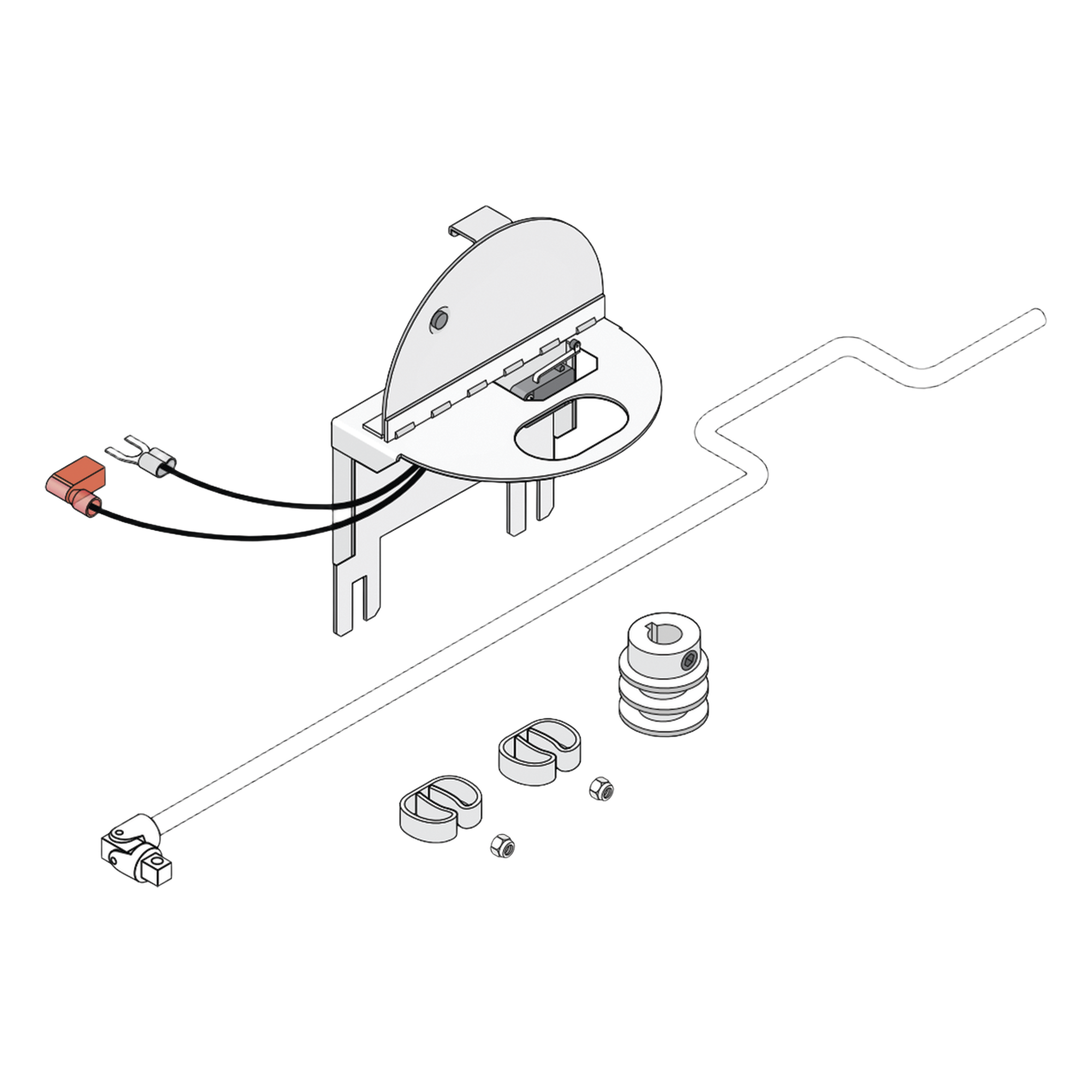 Kit de Operación Manual para Barrera / Compatibilidad Modelo 1601 / Instalación Sin Herramientas / Operación de Emergencia / Diseño Ergonómico — DKS DOORKING · SKU 1601-270