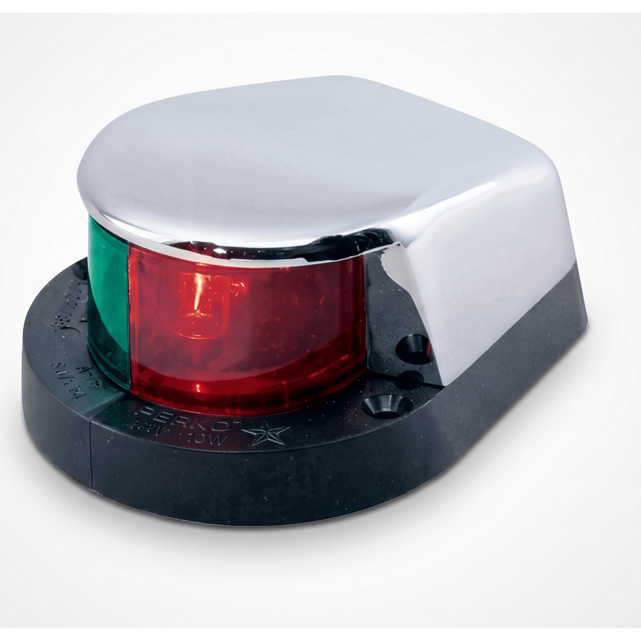 Luz Bi-Color de Navegación / USCG 1 Milla / 12 VCD / 10 W / Carcasa Cromada / Embarcaciones <12 m (39.4 ft) — PERKO · SKU 1310-DP0-CHR