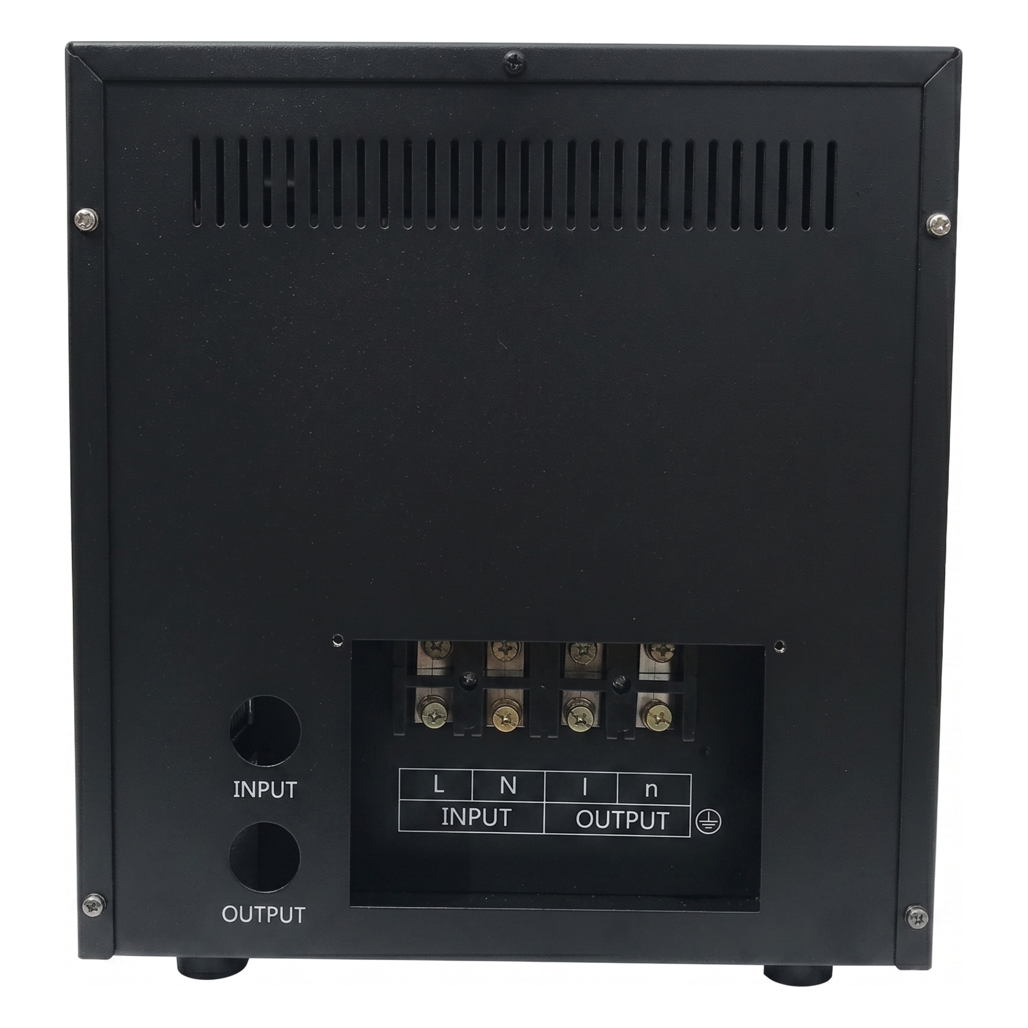 Regulador de Voltaje Industrial / Monofásico Ferrorresonante 5 kVA/5 kW / Entrada 96-144 Vca / Salida 117.6-122.4 Vca / Regulación ±2% / Eficiencia 98%