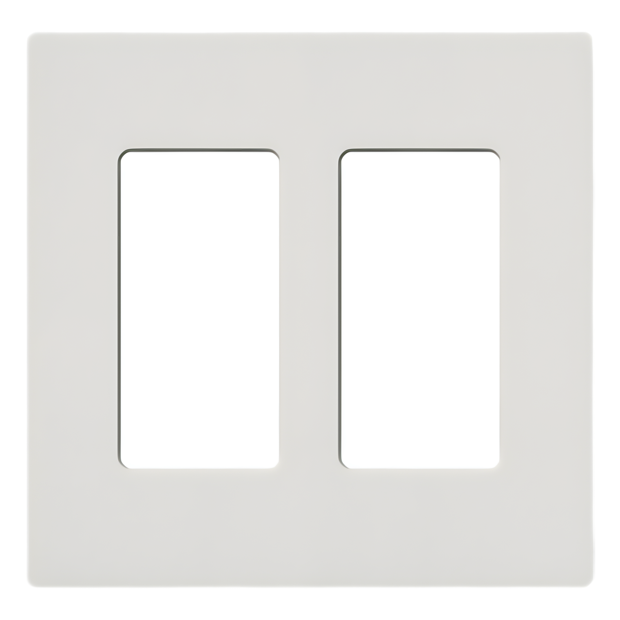 Placa de Pared 2 Espacios / Diseño Screwless / Perfil 7.6 mm / Acabado Snow Satinado / Compatible Lutron Maestro, Diva, Pico — LUTRON ELECTRONICS · SKU SC2SW