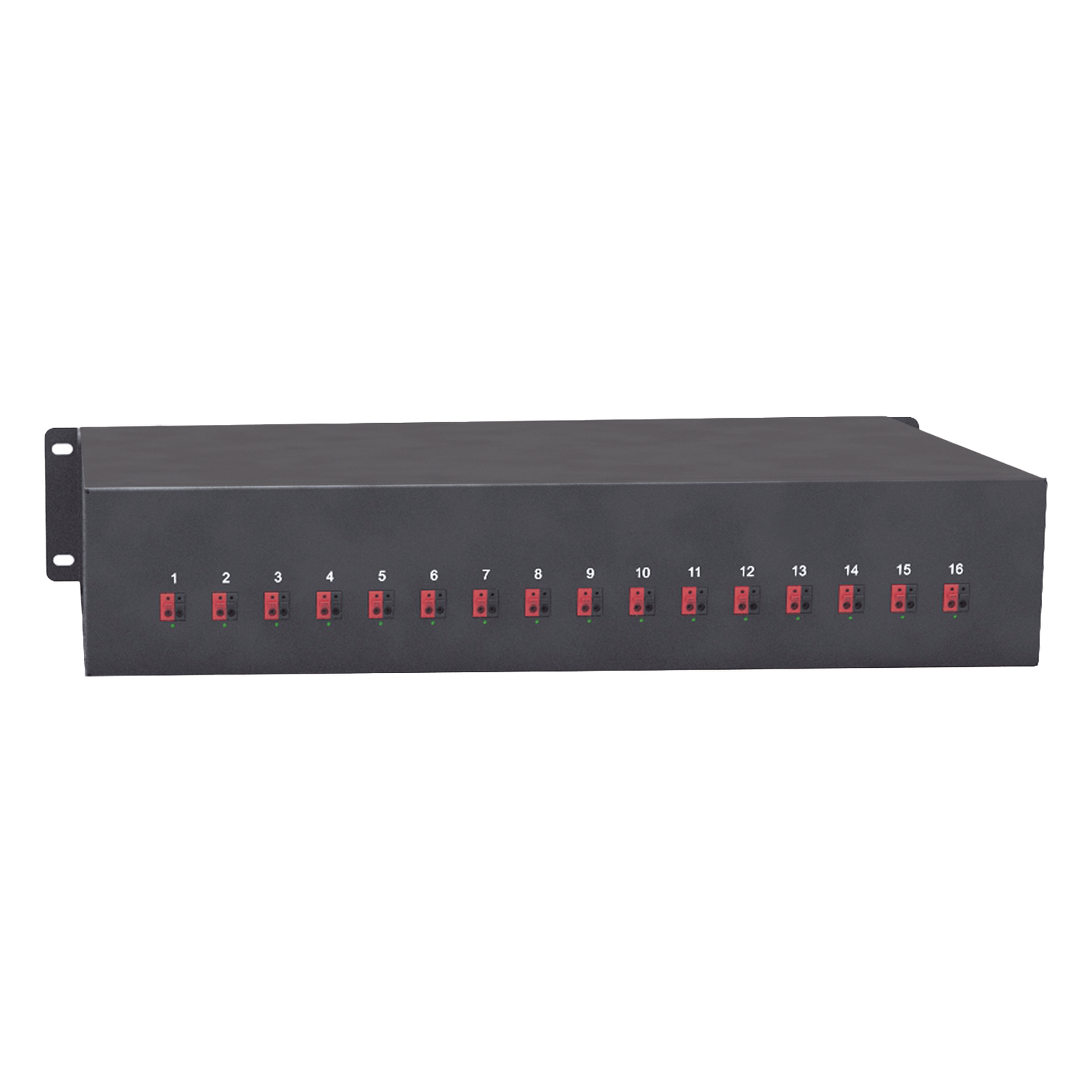 Fuente de Alimentación RACK / 16 Puertos / 480 W / 24 Vca / 20 A Total / 1.25 A Administrado por Canal / 19"