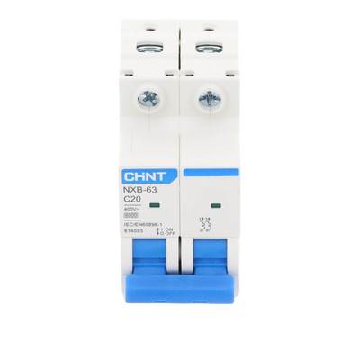 Pastilla para Riel Din, 2 Polos, 20 Amp, Vca:110/415v, 6kA, Catálogo: NXB632PC20.